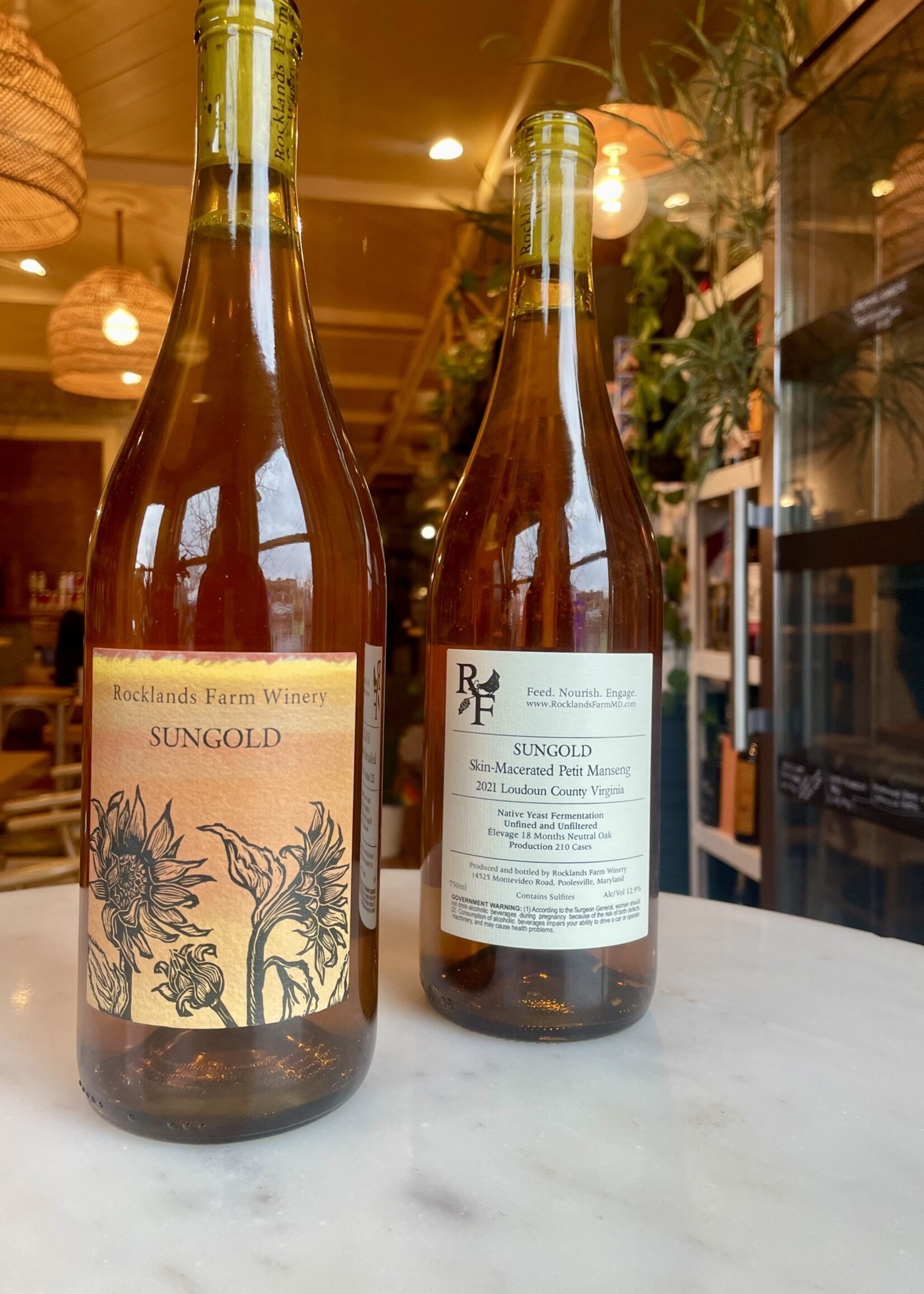 Rocklands Farm Winery, Sungold Skin-Macerated Petit Manseng, Loudoun County, Virginia 2024