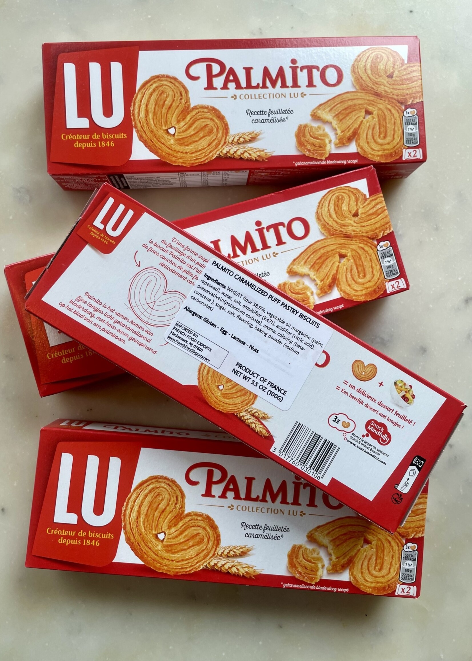 LU French Palmito Palmiers Cookies 3.5oz (100g)
