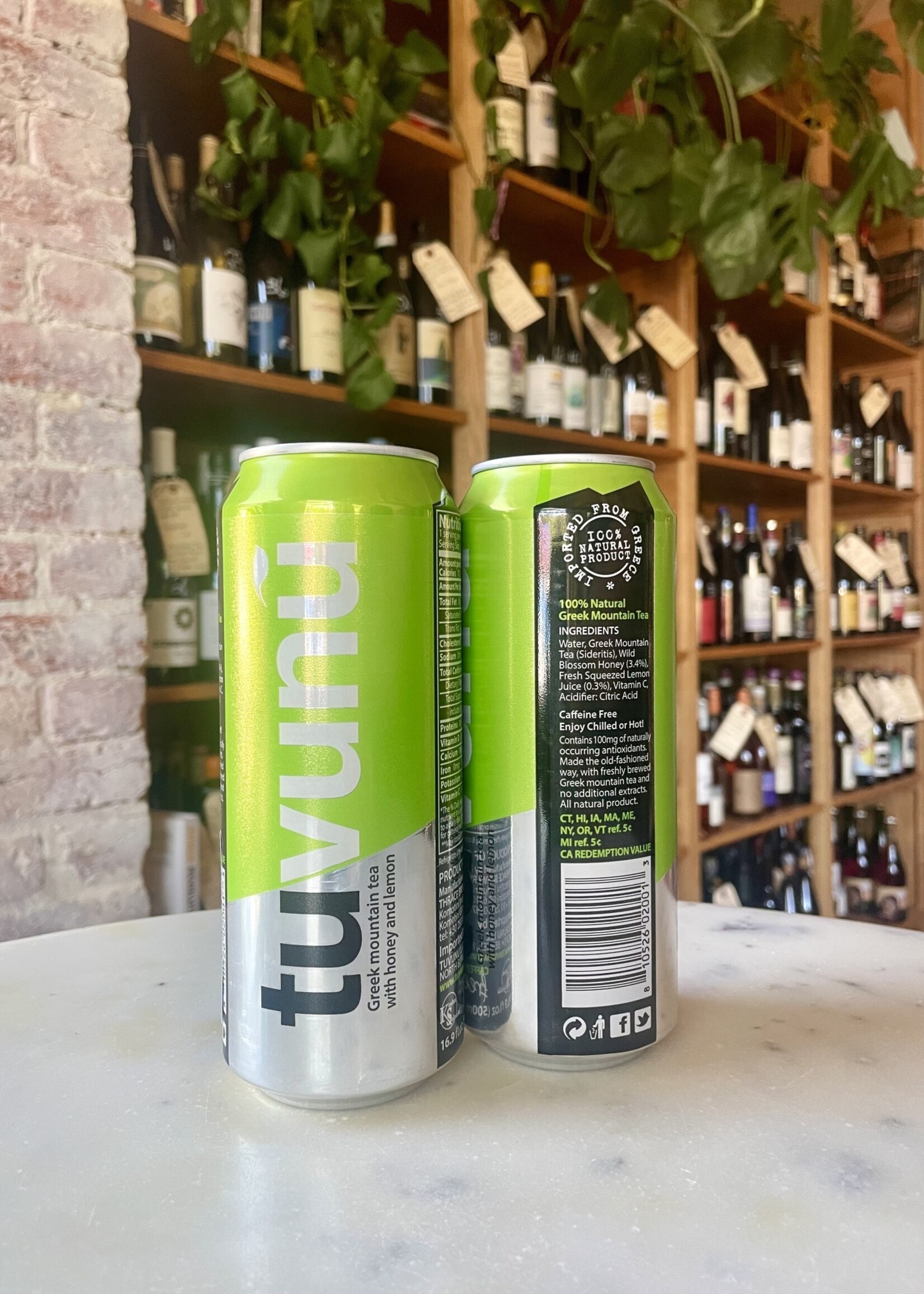 Tuvunu Greek Mountain Tea with Lemon & Honey 500ml TallBoy Can