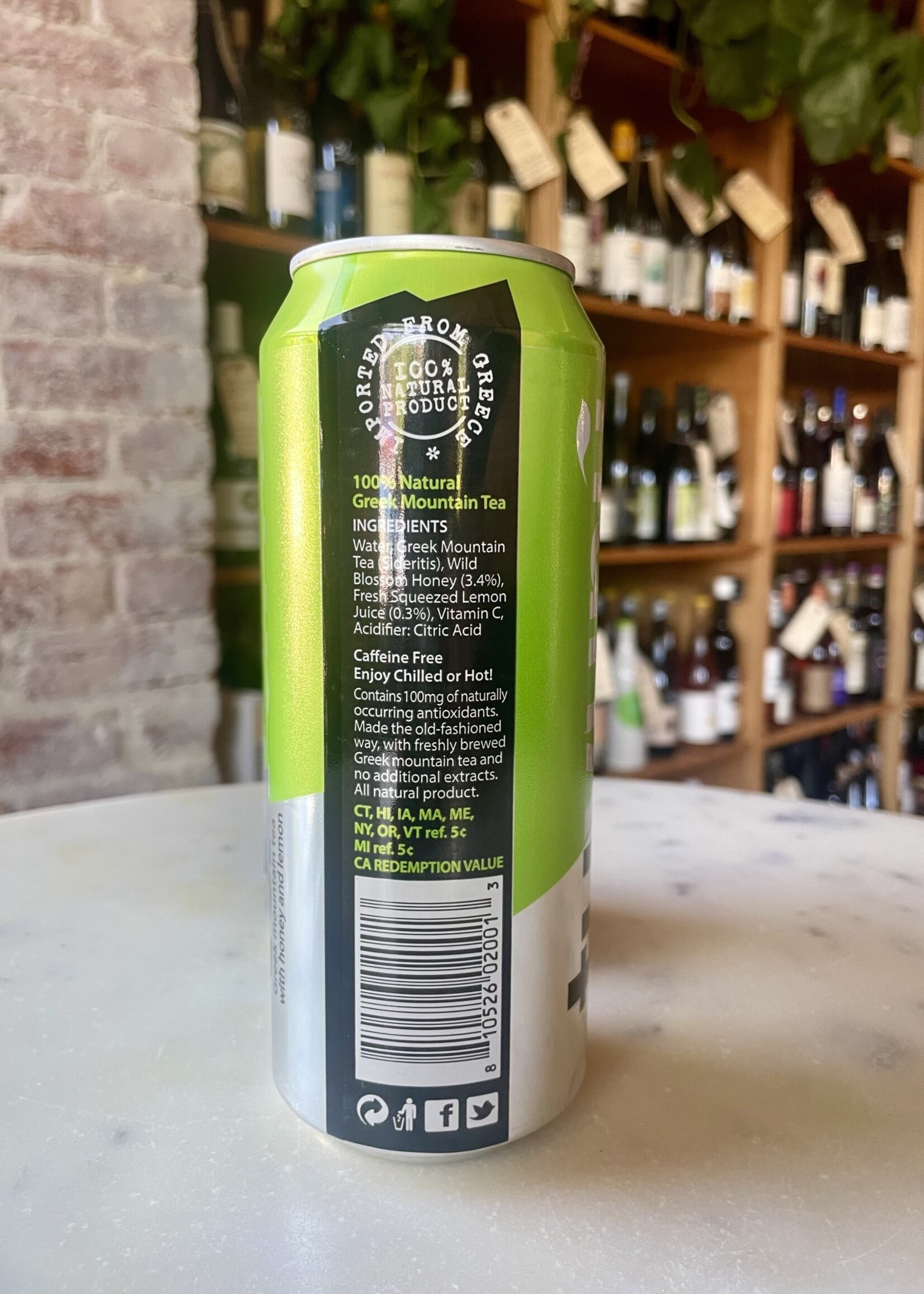 Tuvunu Greek Mountain Tea with Lemon & Honey 500ml TallBoy Can