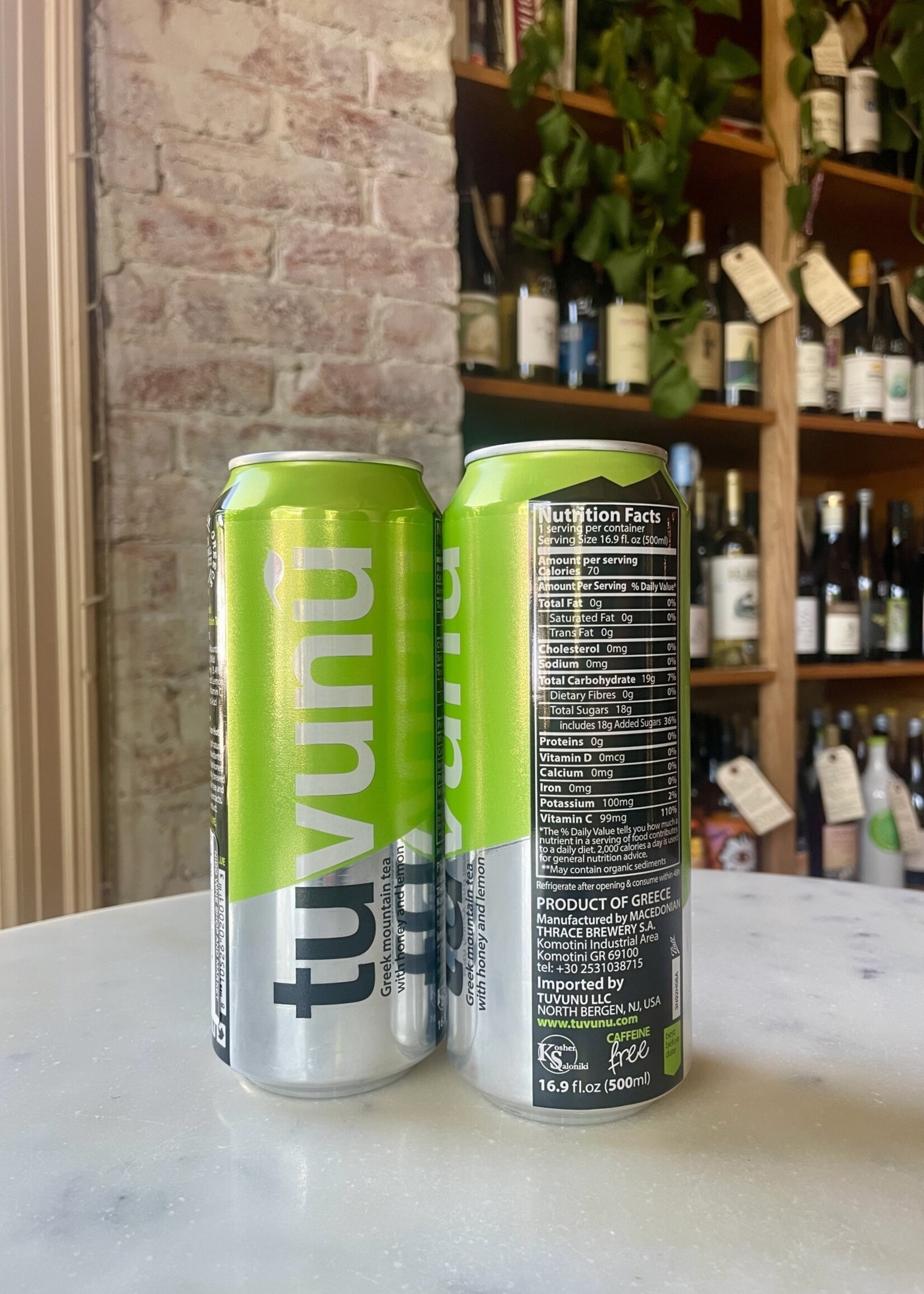 Tuvunu Greek Mountain Tea with Lemon & Honey 500ml TallBoy Can