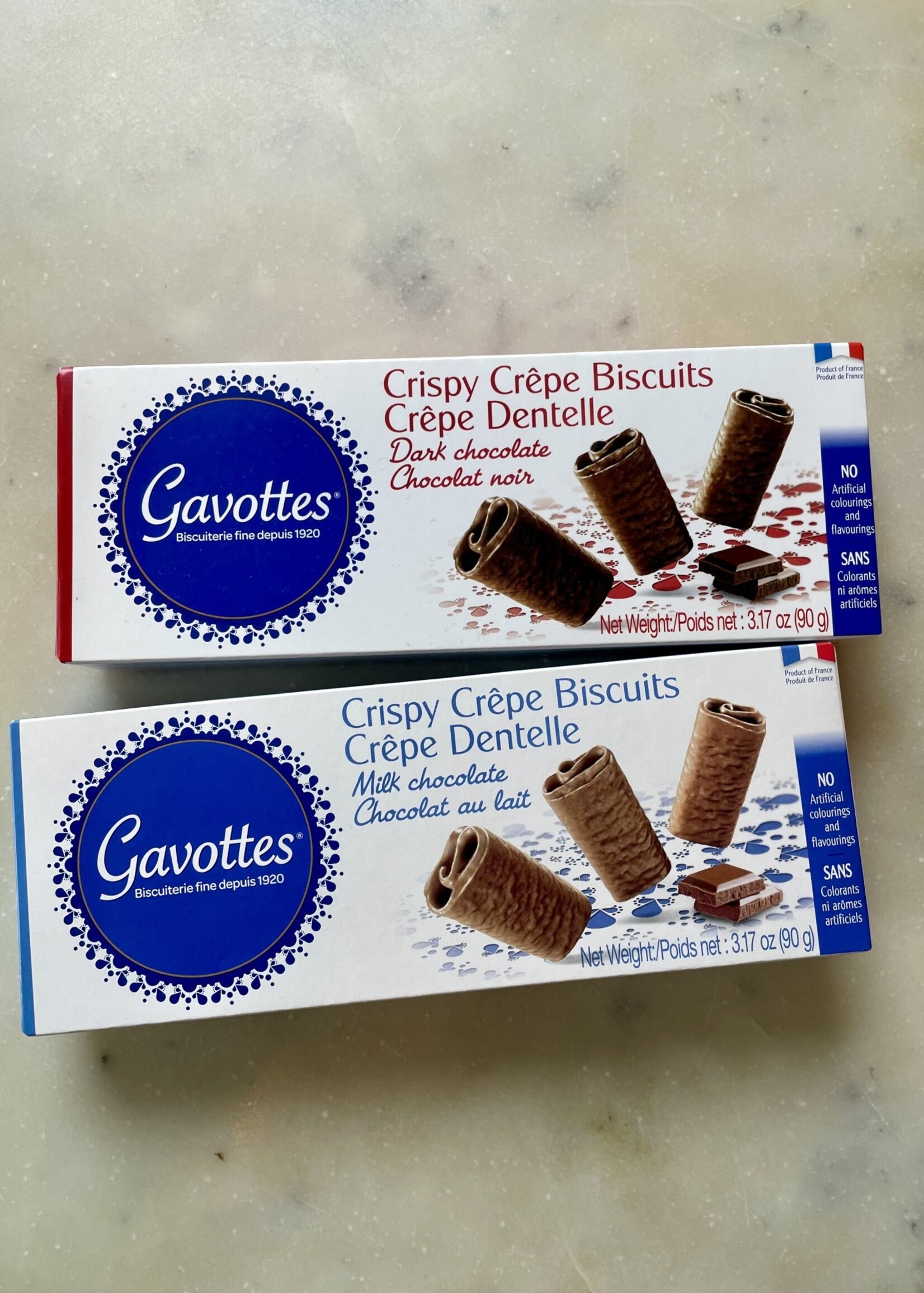 Gavottes Biscuiterie Dark Chocolate Crispy Crêpe Biscuits 3.17oz (90g)