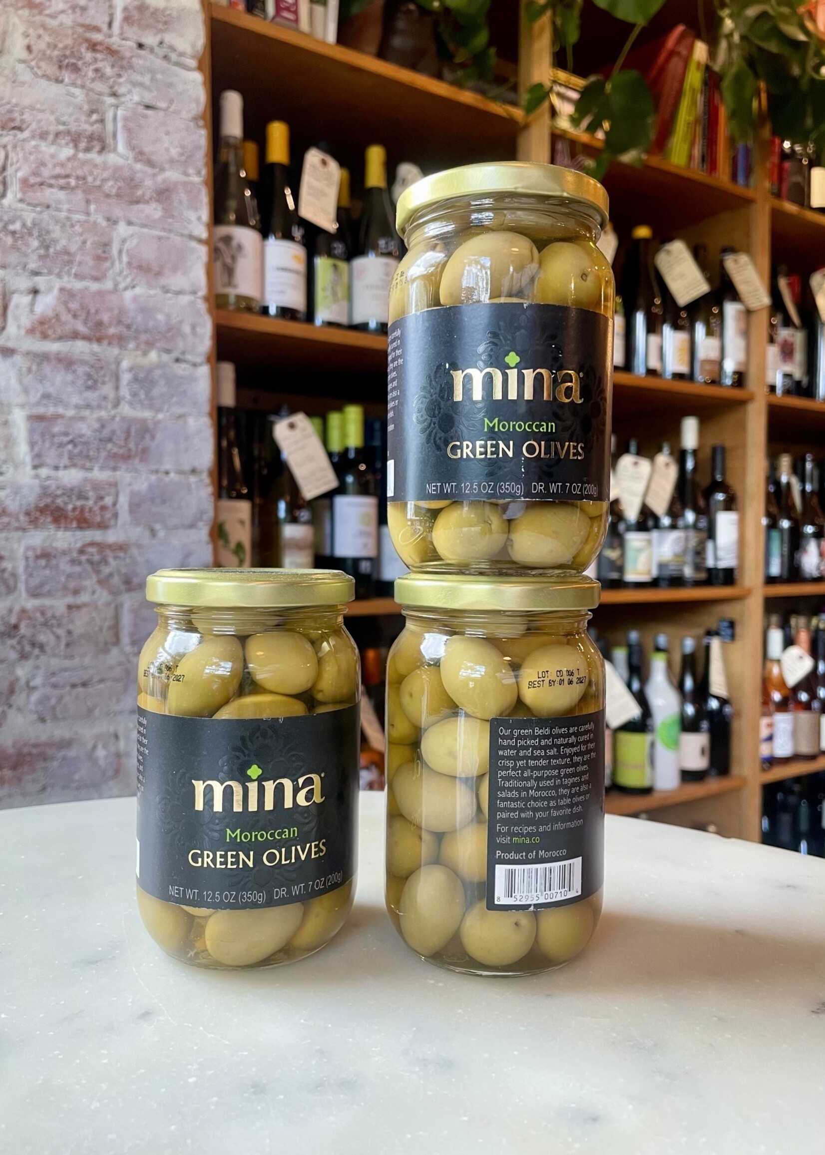 Mina Moroccan Green Olives 12.5oz (350g)