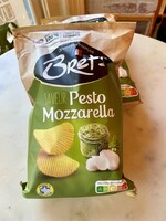 Brets Le Chipsier Français, Pesto Mozzarella Potato Chips, Bretagne, France 5.4oz (125g)