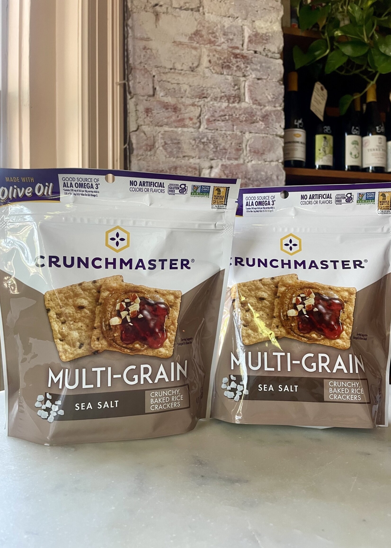 Crunchmaster Multi-Grain Sea Salt Baked Gluten Free Rice Crackers