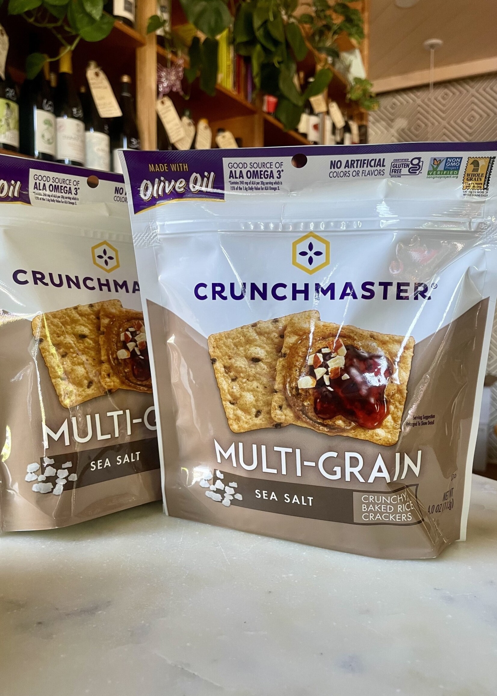 Crunchmaster Multi-Grain Sea Salt Baked Gluten Free Rice Crackers