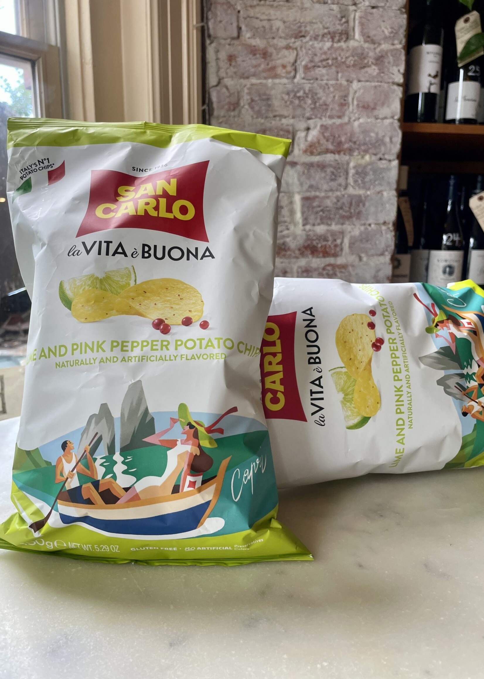 San Carlo La Vita è Buona Lime and Pink Pepper Potato Chips 6.35 oz (180g)