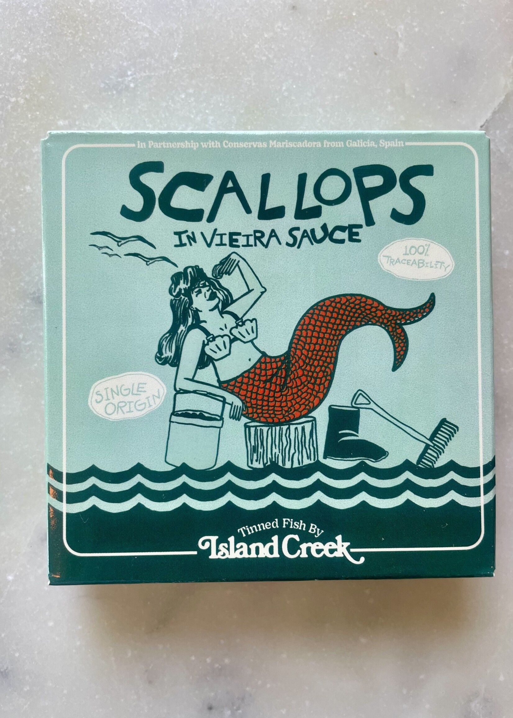 Island Creek, Scallops in Vieira Sauce 3.9oz