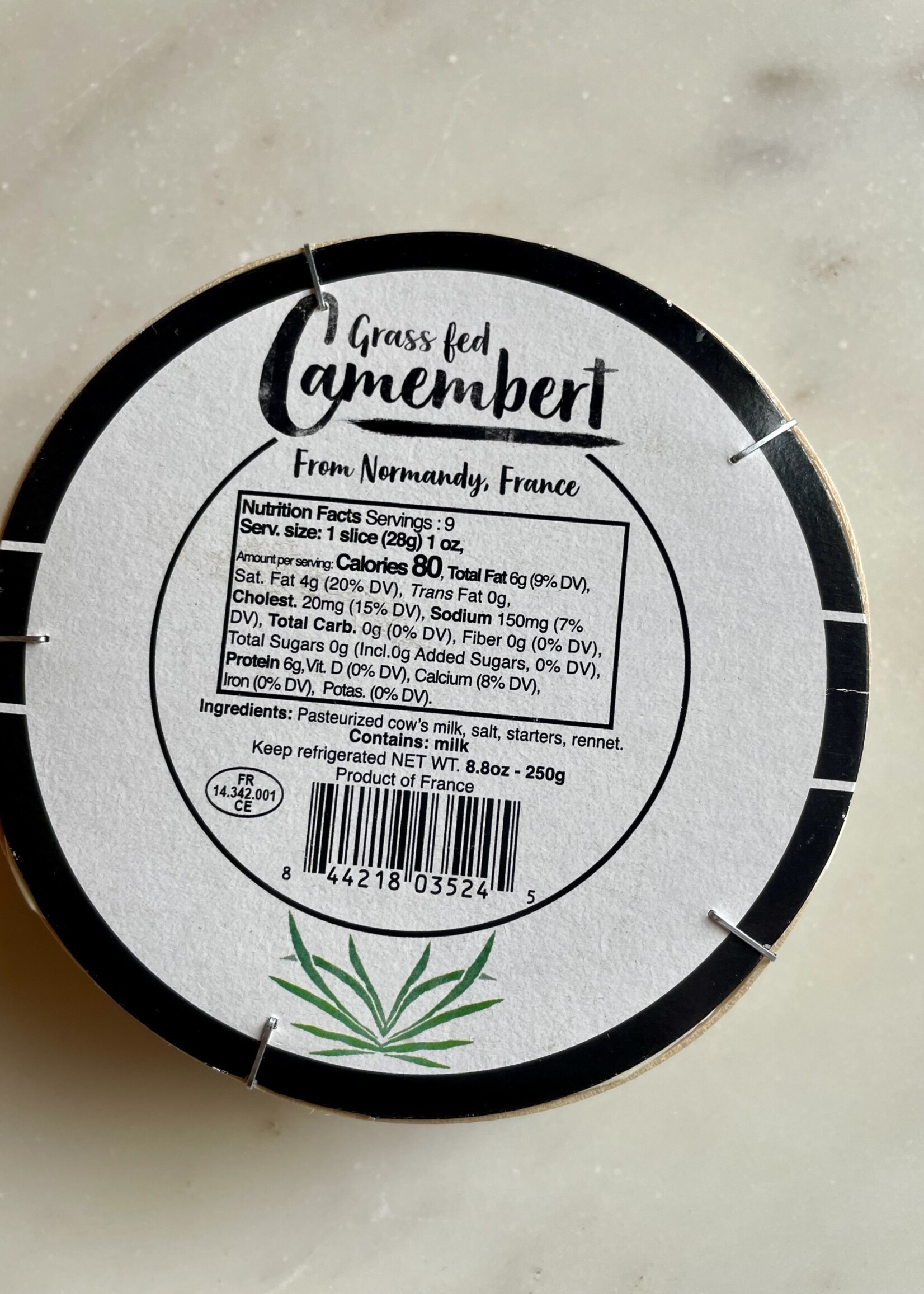 Grass fed Camembert, Normandy, France 8.8oz (250g)