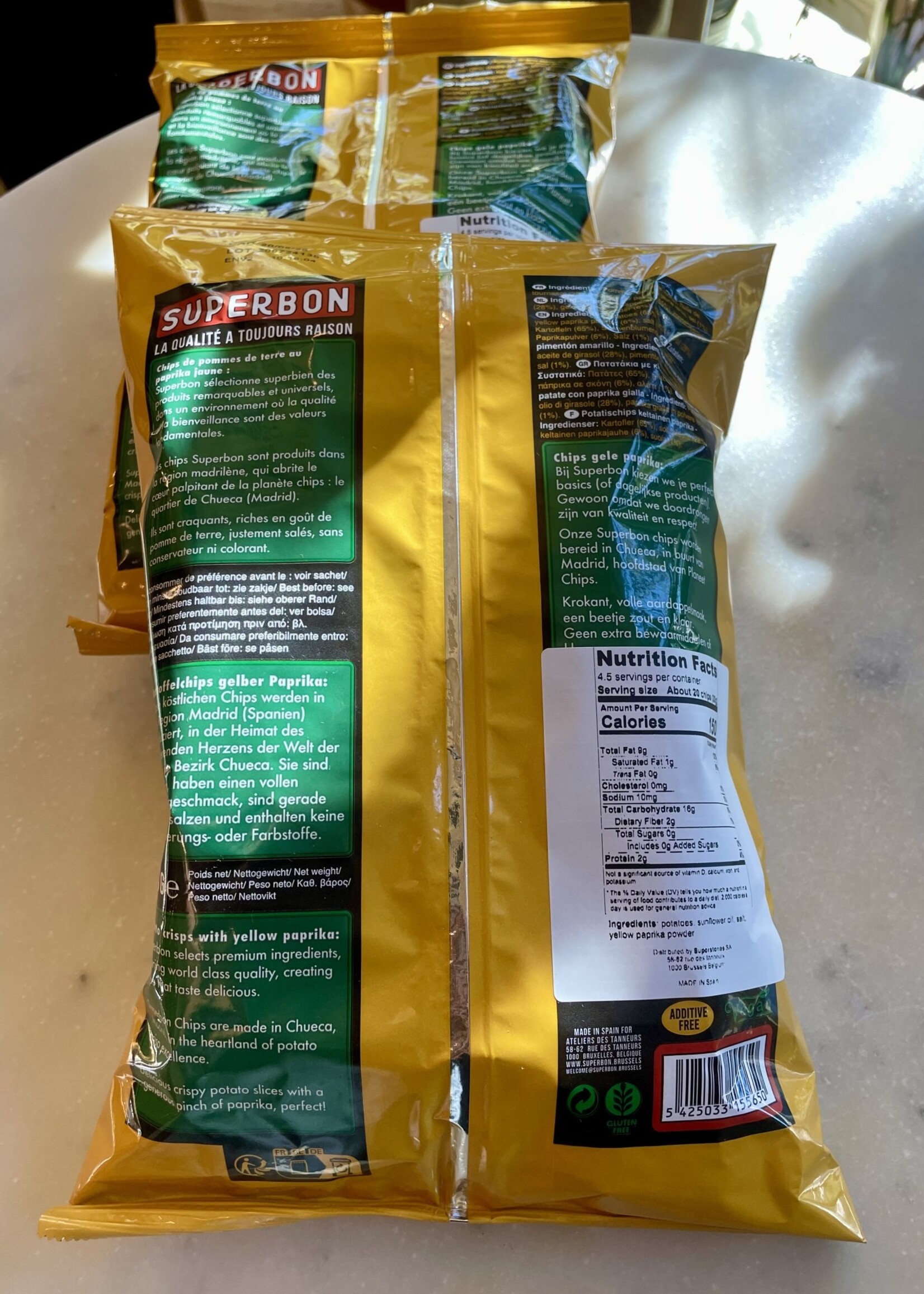 Superbon Yellow Paprika Madrid Potato Chips 135g