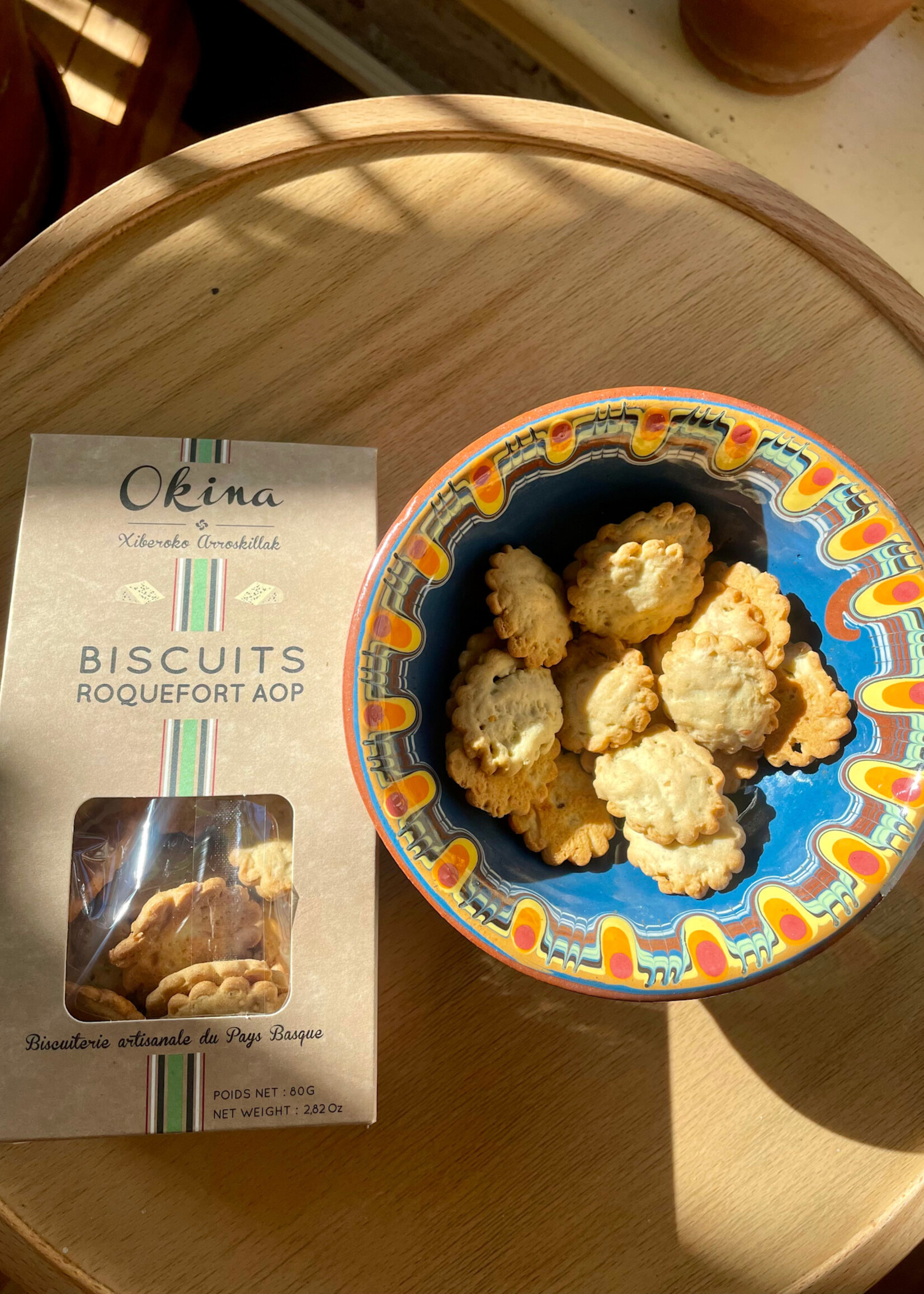 Okina Xiberoko Arroskillak, Roquefort AOP Biscuits 80g