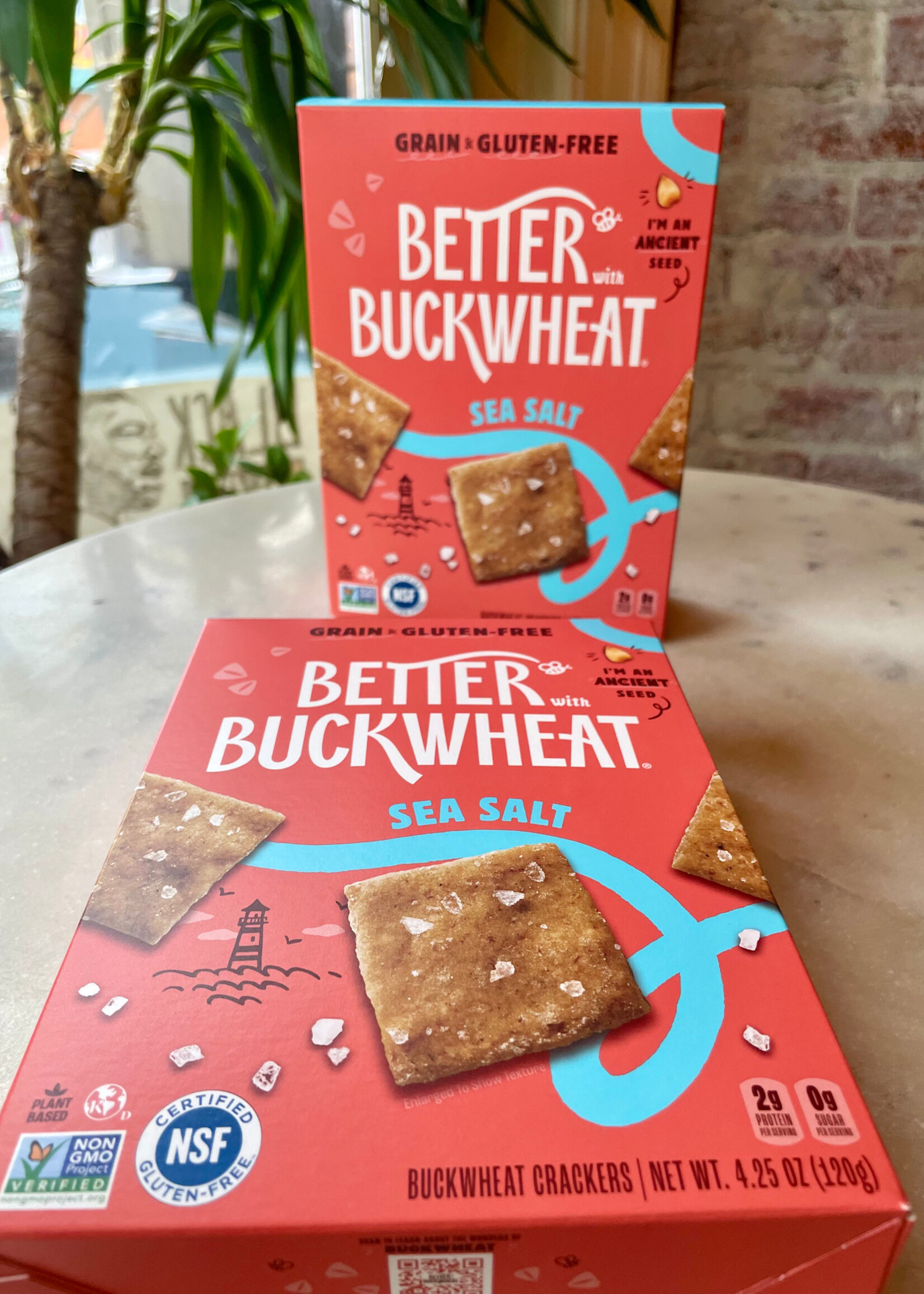 Maine Crisp Better Buckwheat, Sea Salt Crisps Gluten-Free Crackers