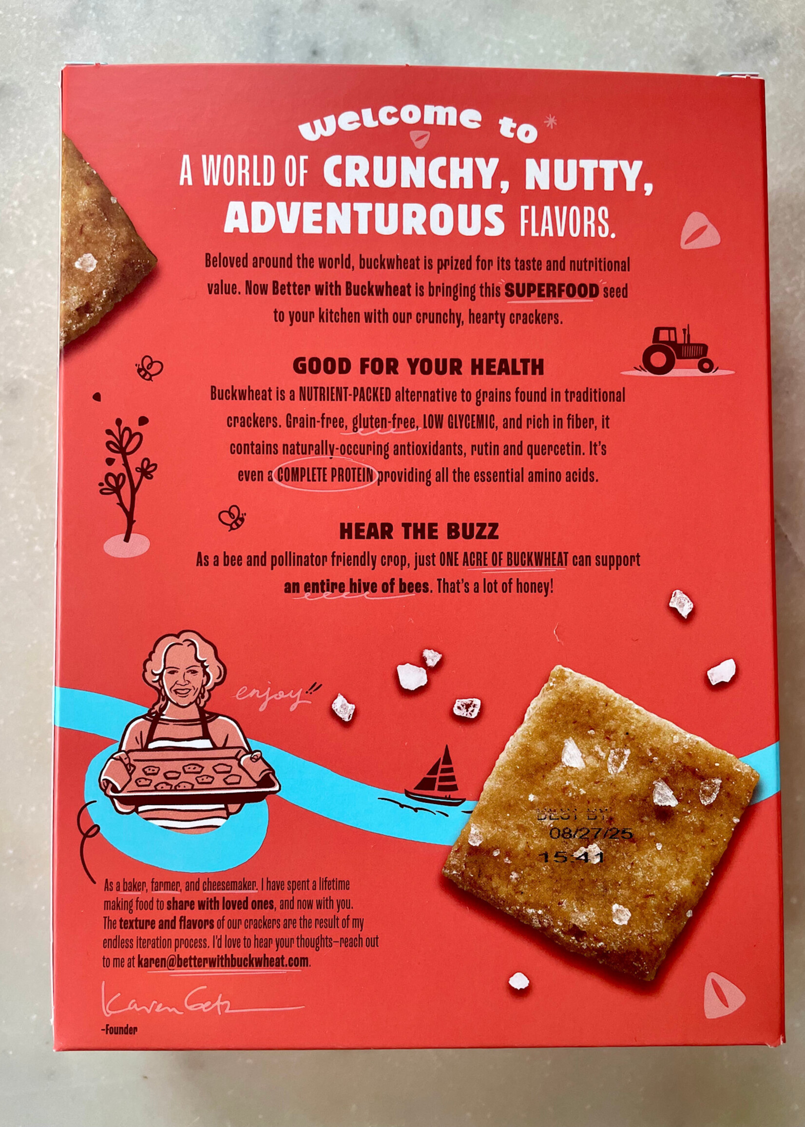 Maine Crisp Better Buckwheat, Sea Salt Crisps Gluten-Free Crackers