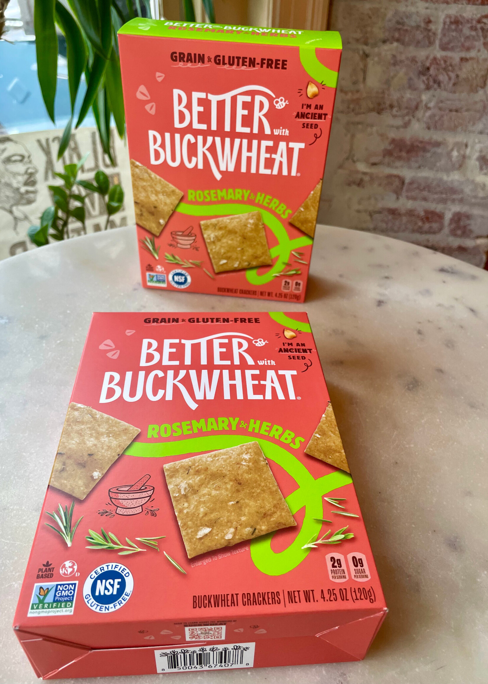 Maine Crisp Better Buckwheat, Rosemary & Herbs Crisps Gluten-Free Crackers