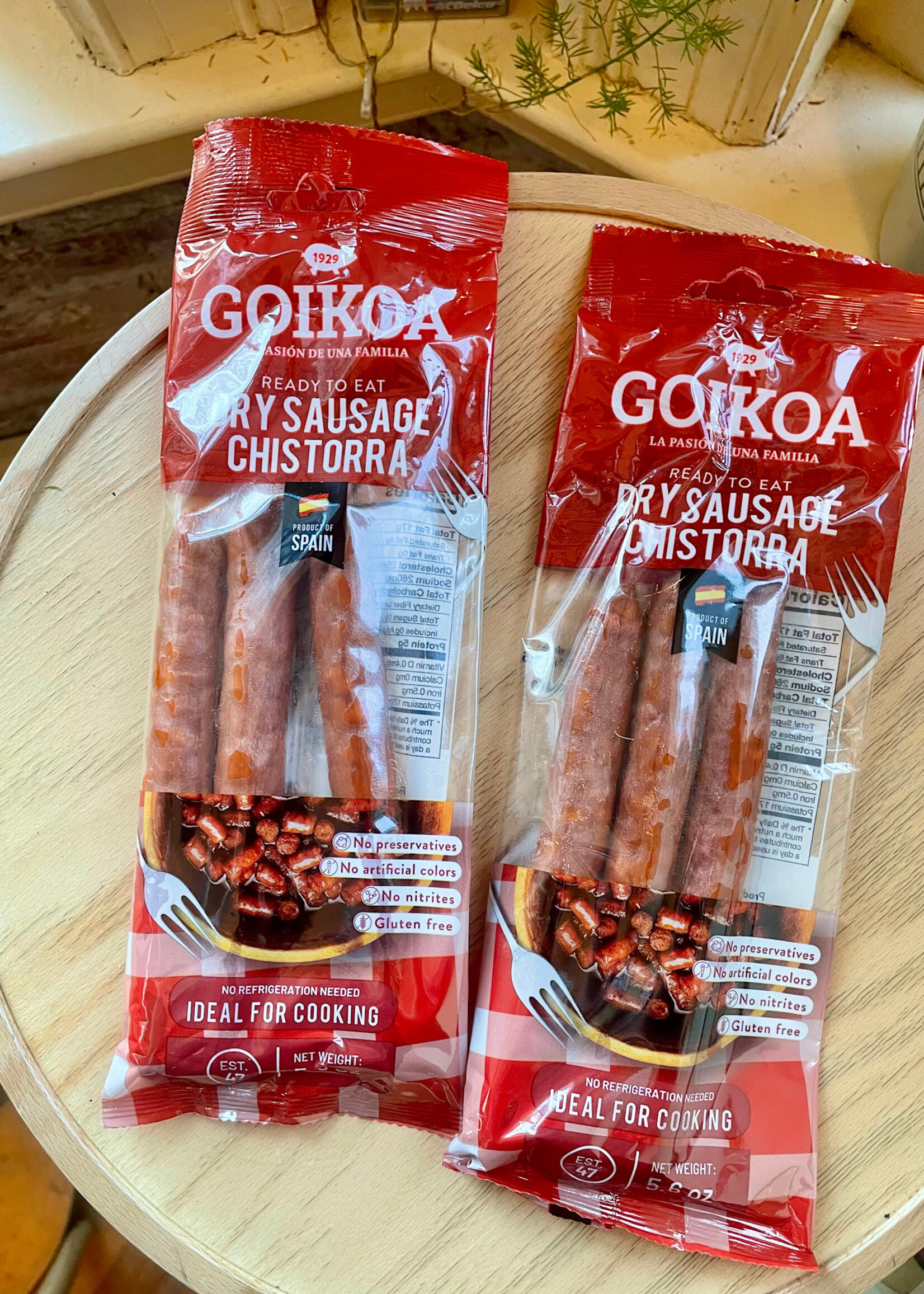 Goika La Pasión de una Familia, Dry Sausage Chistorra, Sanguesa, Navarra, Spain 5.6oz