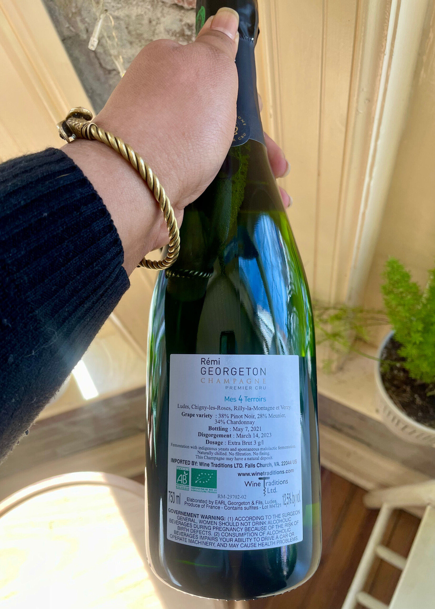 Champagne Rémi Georgeton, Mes 4 Terroirs Premier Cru Brut, Ludes, Chigny-Les-Roses, Reilly-la-Montagne et Verzy, Champagne, France NV