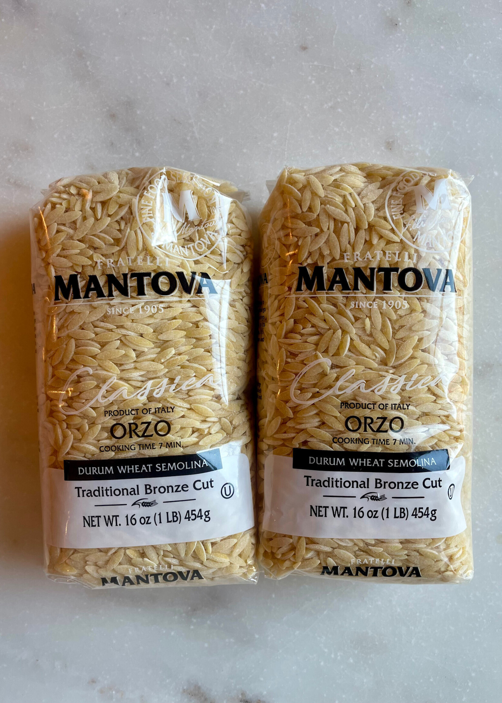 Mantova Bronze Cut Orzo Pasta 1lb