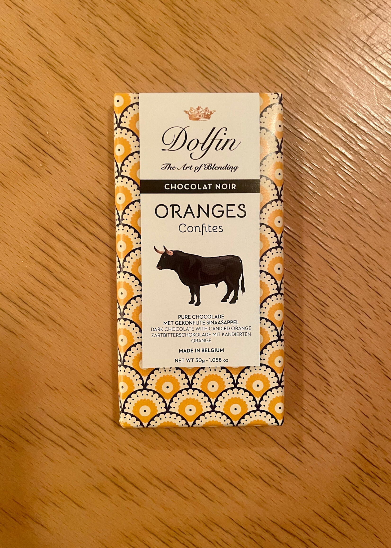 Dolfin The Art of Blending, 60% Dark chocolate with Candied Orange, Belgium 30g 1.058oz