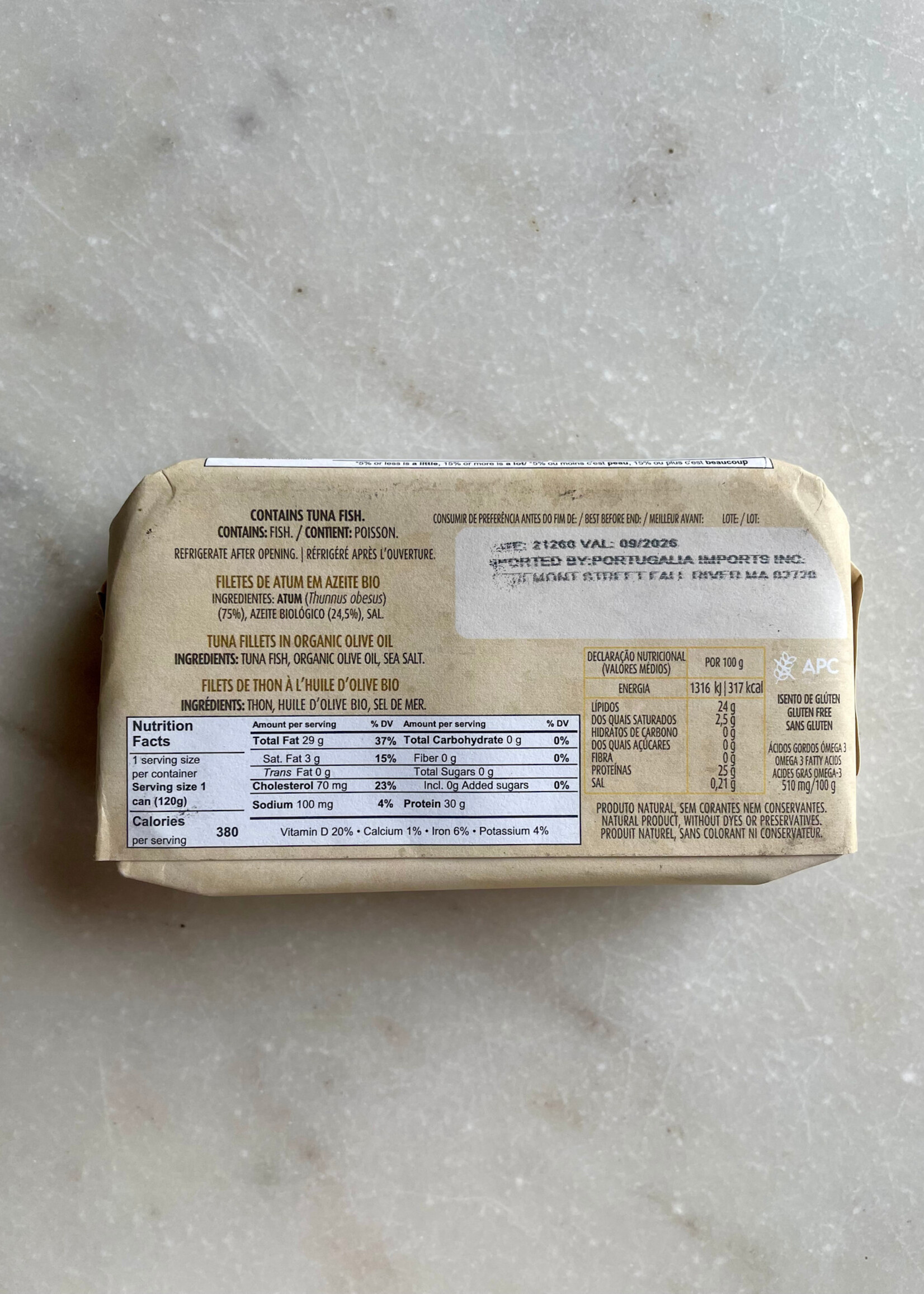 Jupiter Tuna Fillets in Organic Olive Oil 120g (4.25oz)