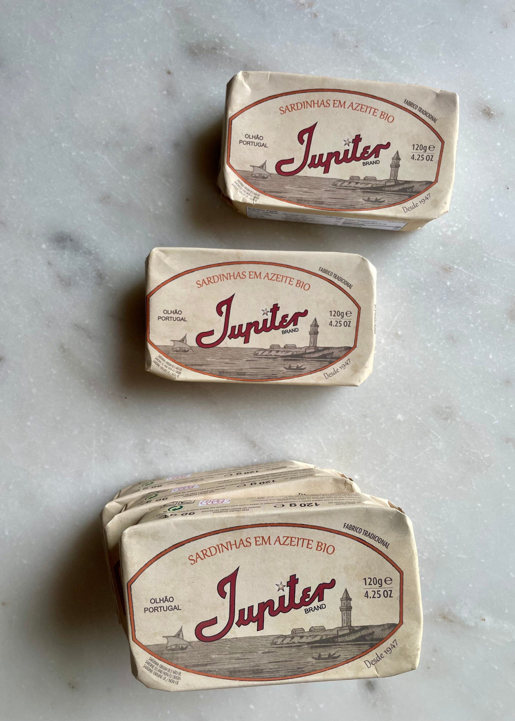 Jupiter Sardines in Organic Olive Oil, Portugal 120g (4.25oz)