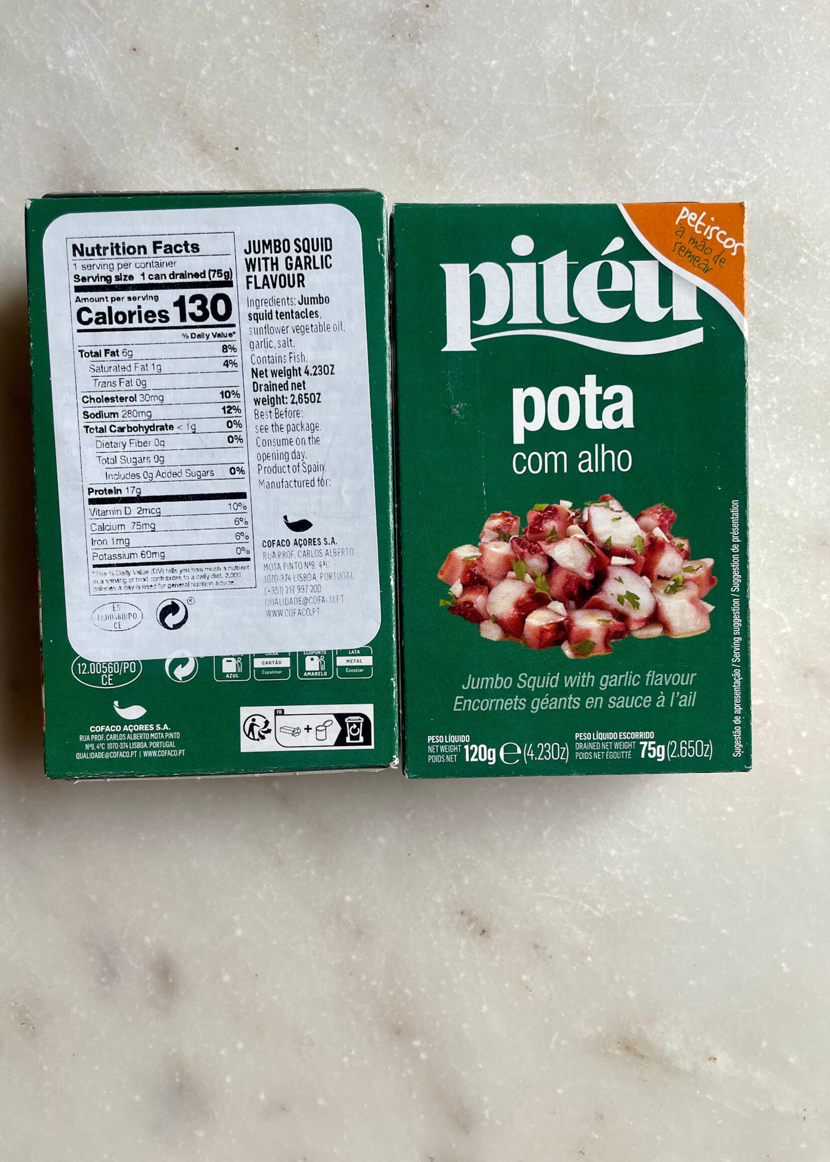 pitéu Jumbo Squid with Garlic 75g (2.65oz)