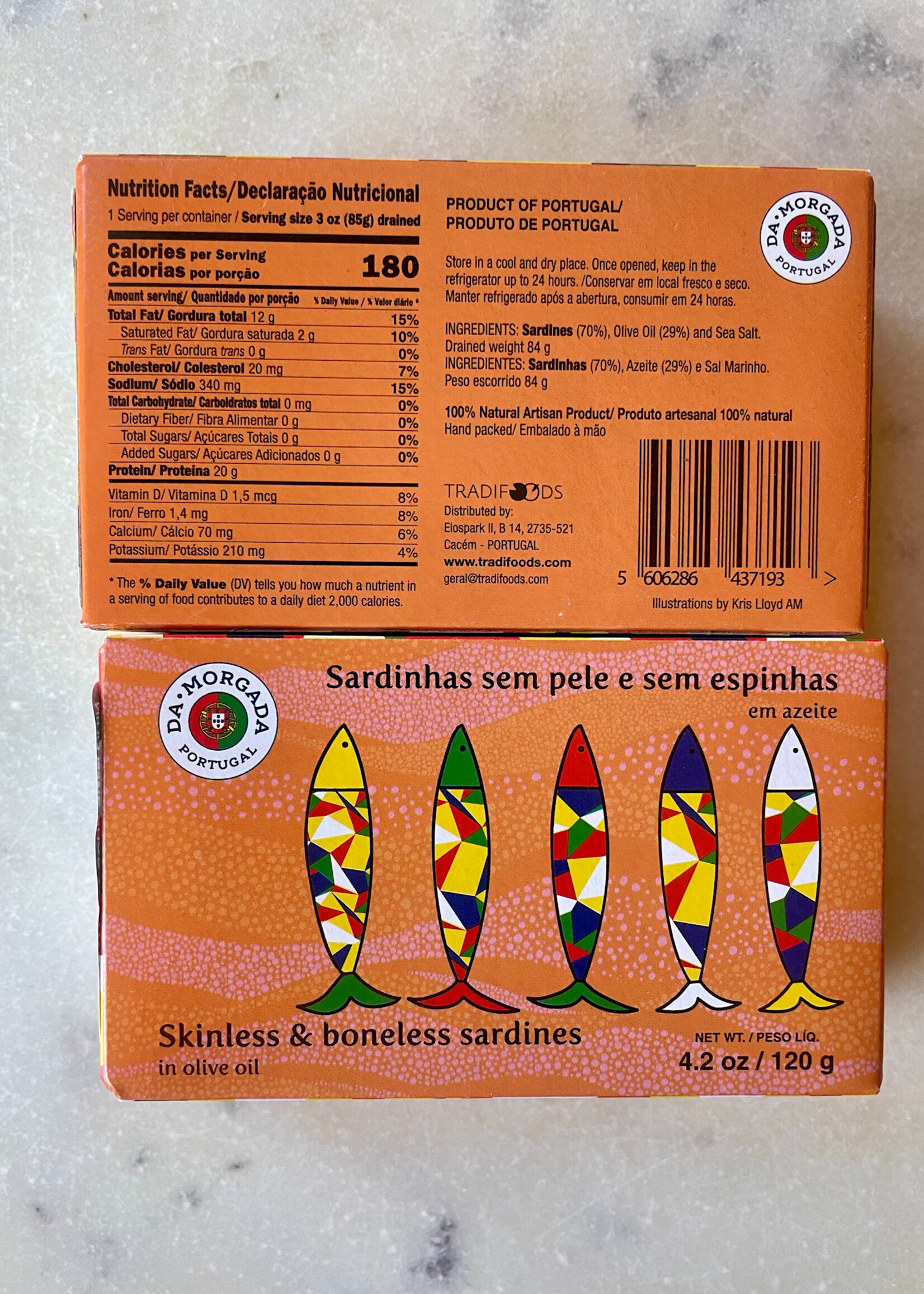 Da Morgada Sardines Boneless Skinless  in olive oil 4.4oz (125g)