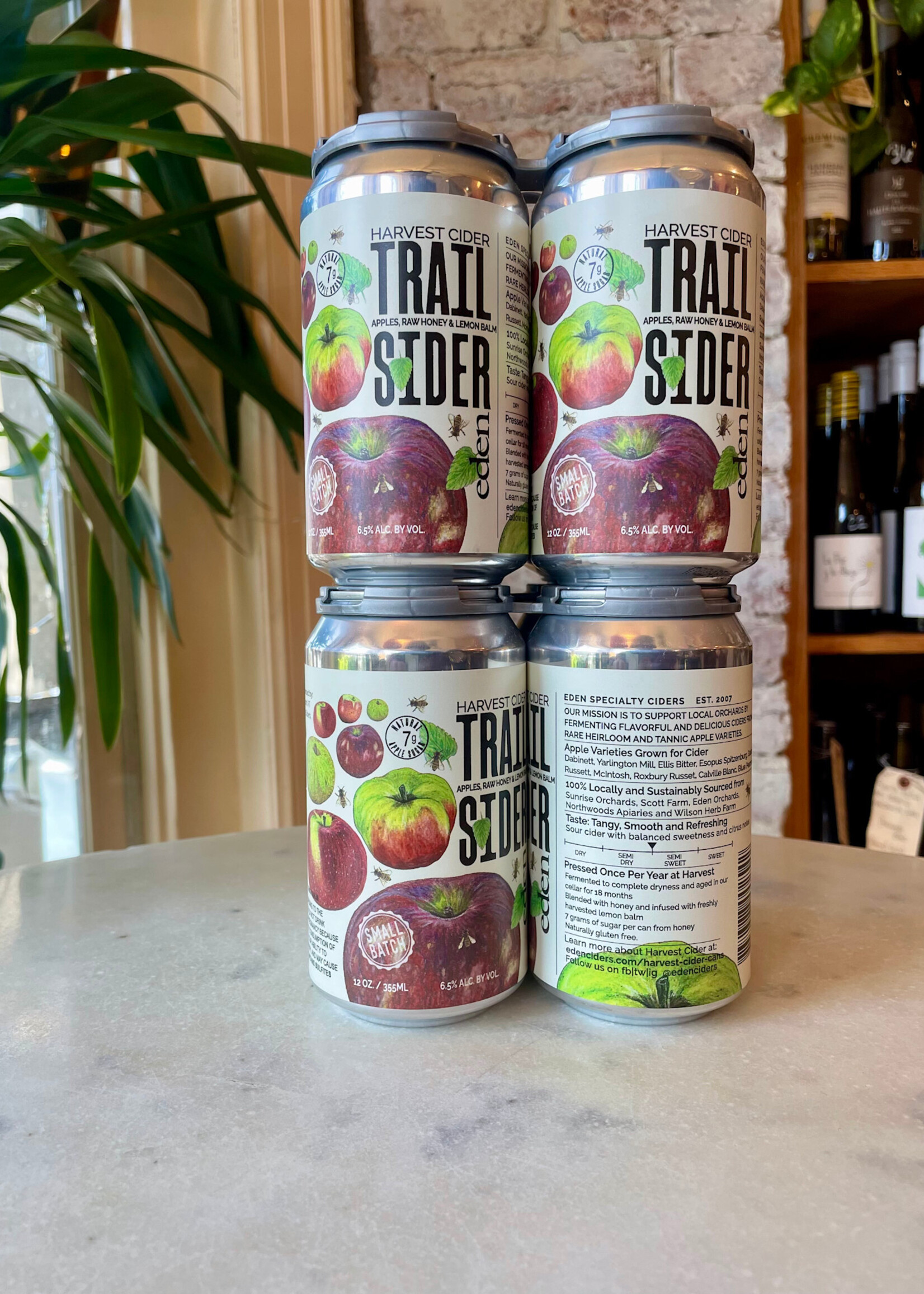 Eden Cider, Harvest Cider, Trail Sider w/ Lemon Balm & Raw Honey Single Can 12oz (355ml)