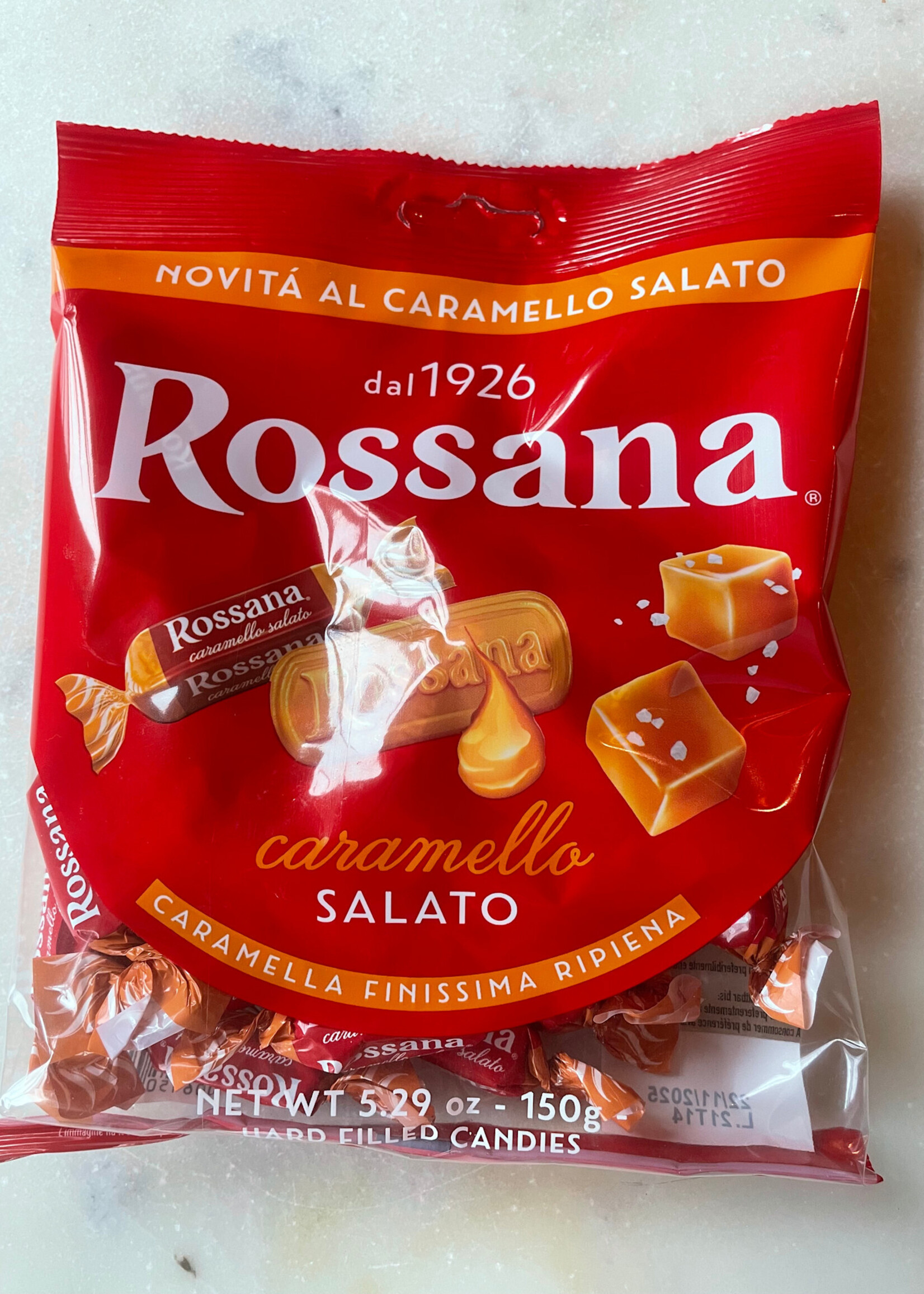 Rossana Salted Caramel Hard Filled Candies 5.29oz (160g)