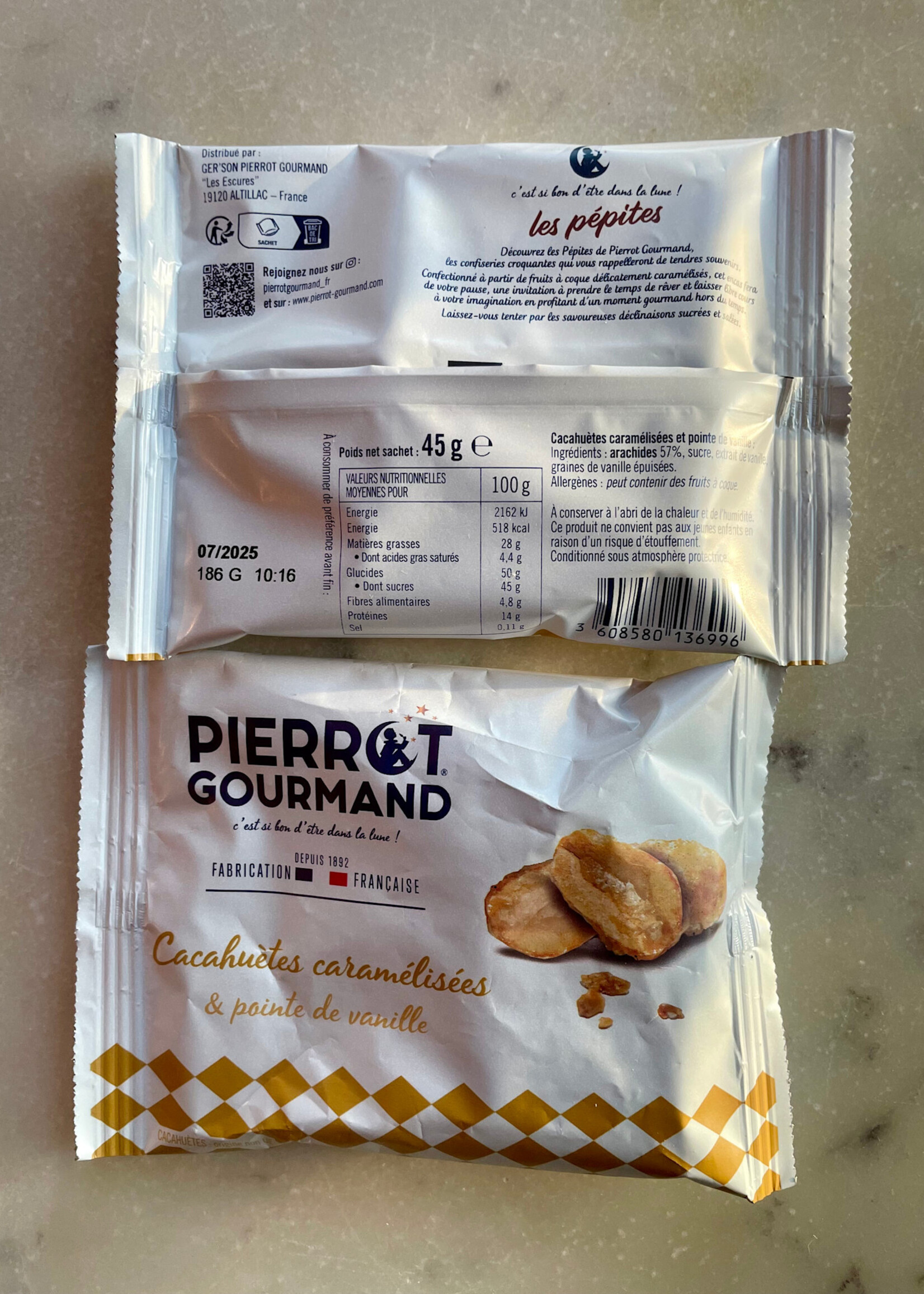 Pierrot Gourmand Caramelized Peanuts with Vanilla 45g