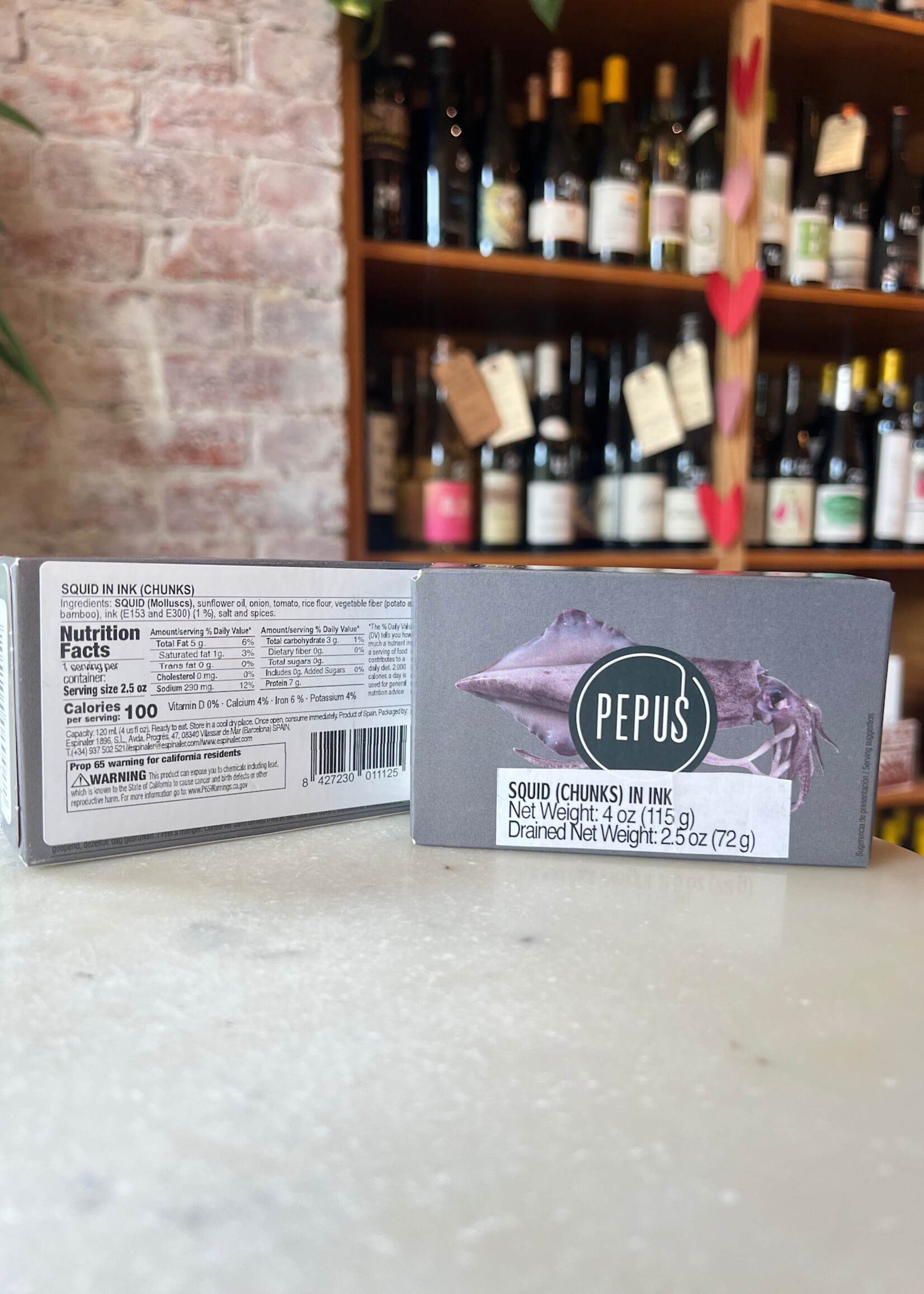 Pepus Squid Chunks  in Ink 4oz (115g)