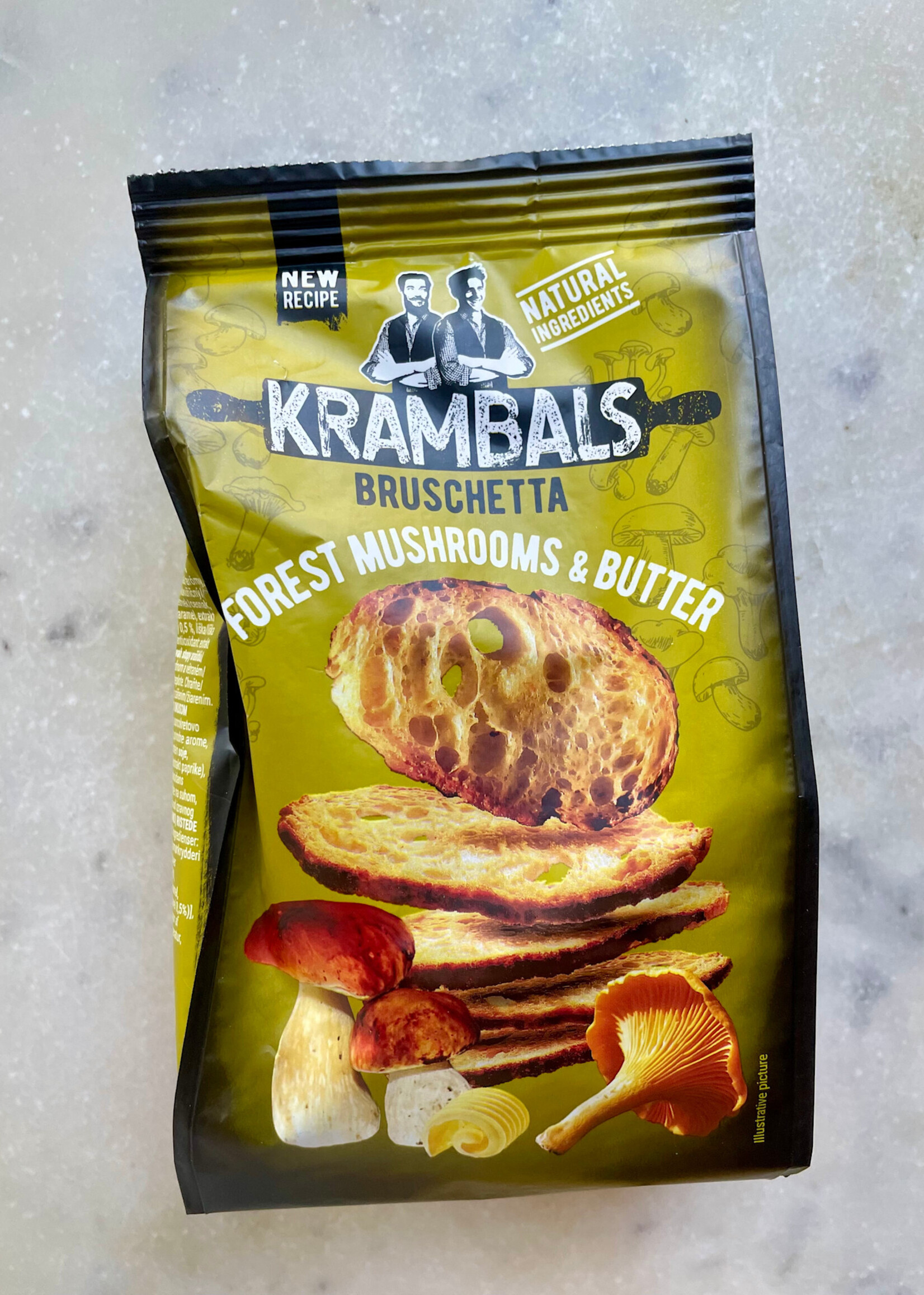 Krambals Mushroom and Butter Bruschetta Crisps
