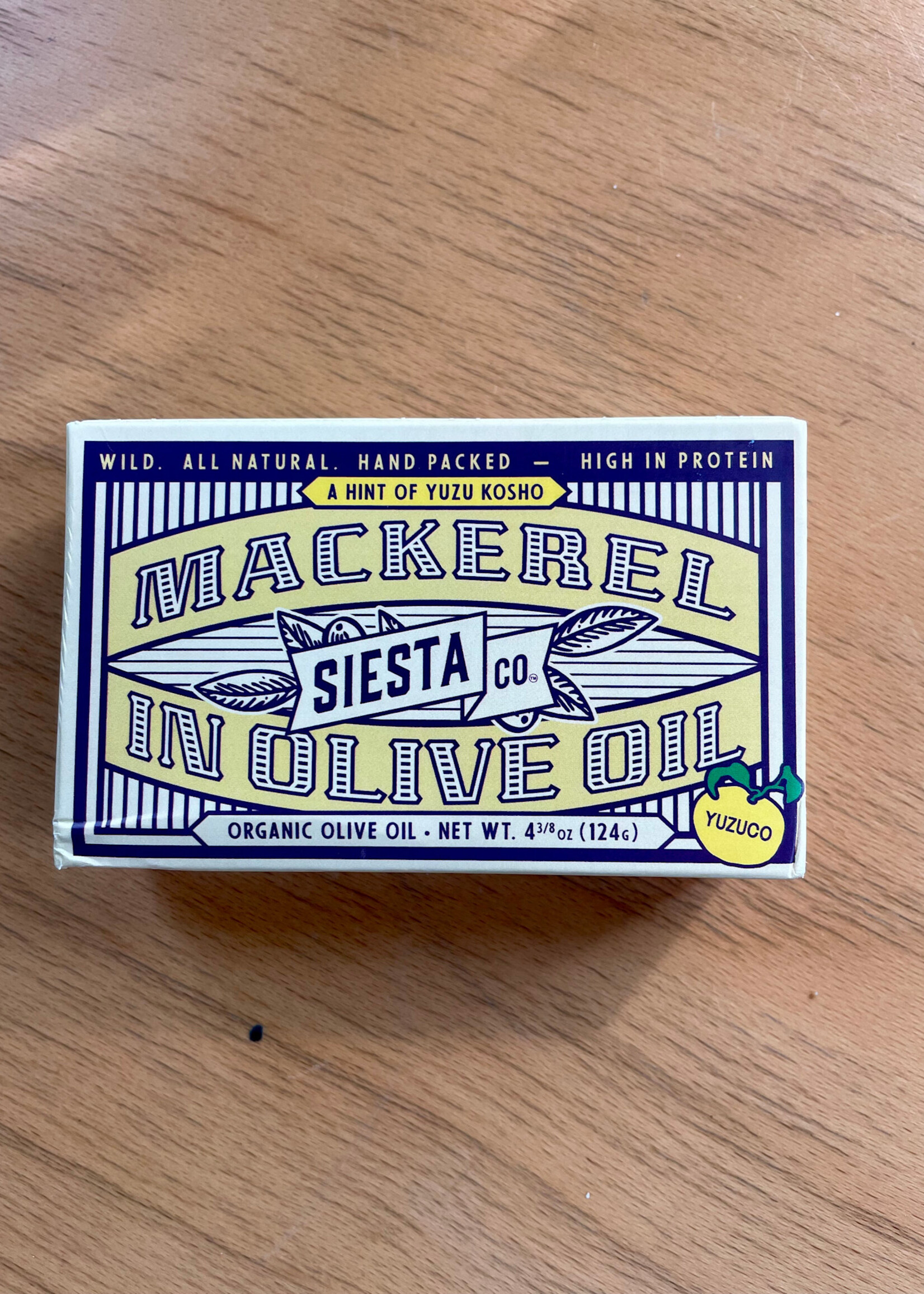 Siesta Co Mackerel w/ Yuzu Kosho in Olive oil 124g