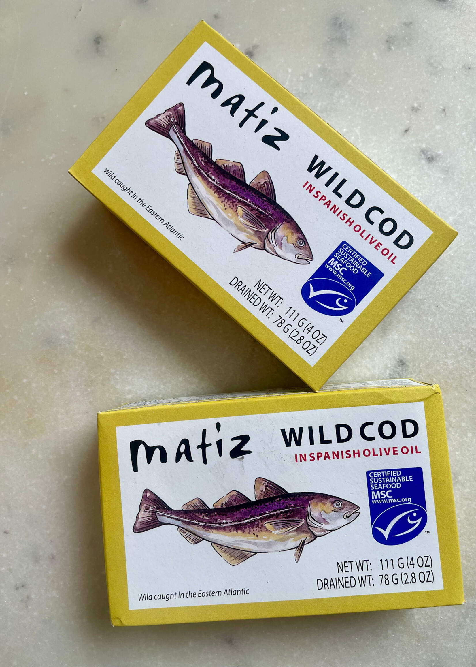 Matiz Wild Caught Eastern Atlantic Cod in Spanish Olive Oil 4.oz (111g)