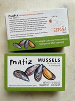 Matiz Mussels in Olive Oil & Vinegar 4.oz (111g) Galicia, Spain