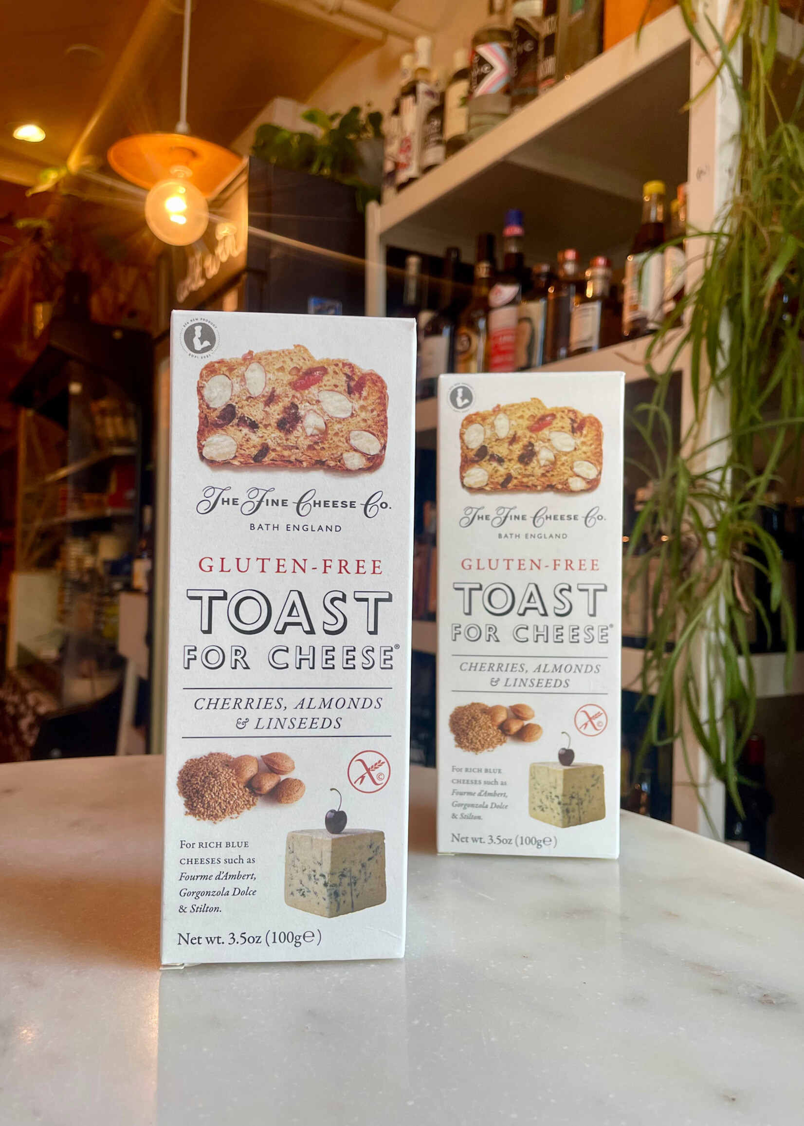 The Fine Cheese Co.Gluten-Free Toast For Cheese Cherries, Almonds &/Linseeds, Bath, England 3.5oz (100g)