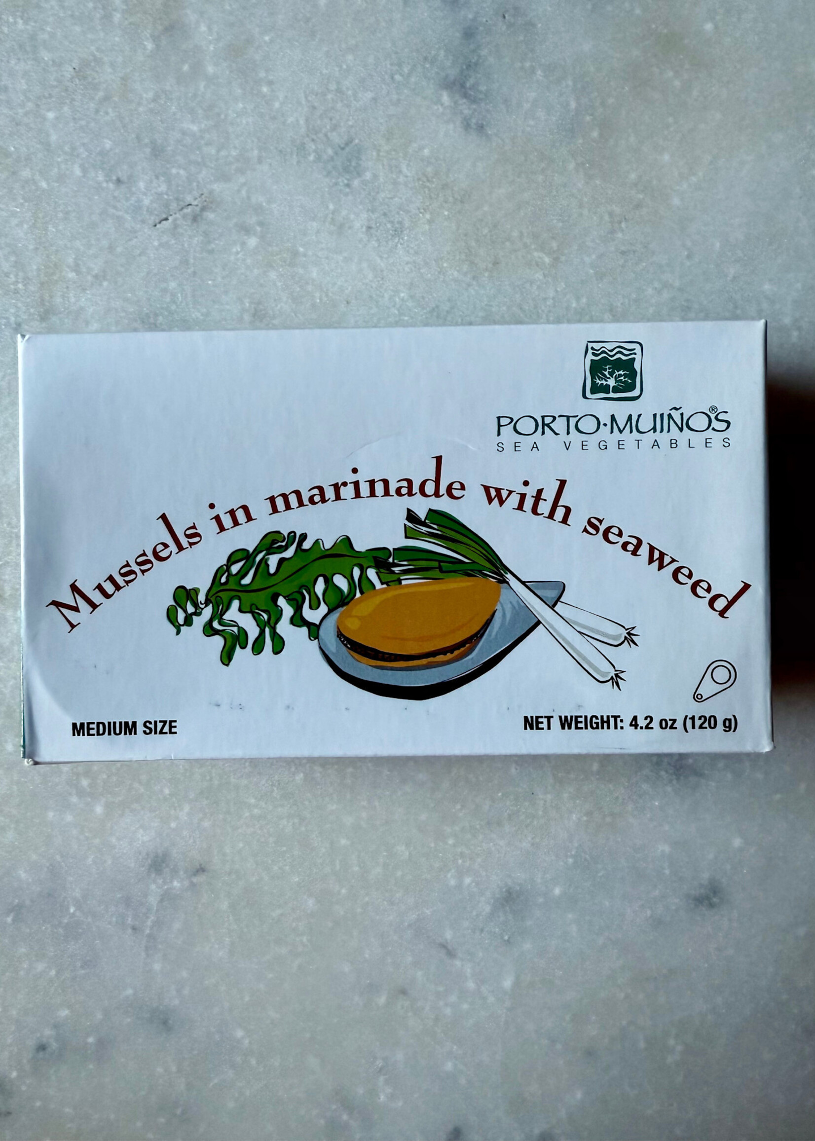 Porto-Muiños Mussels in Marinade with Seaweed 4.2oz (120g)