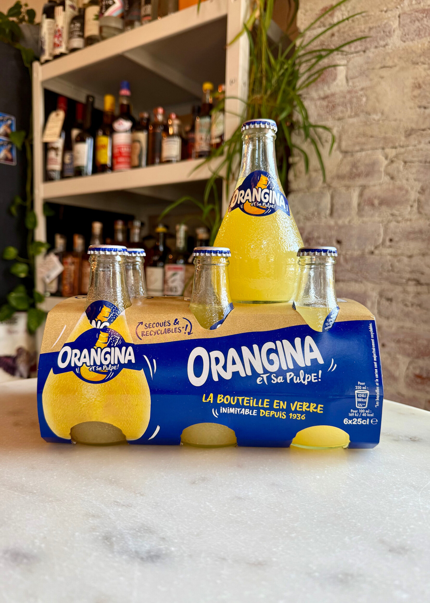 Orangina Sparkling Citrus Beverage Single Glass Bottle 8.5 fl oz