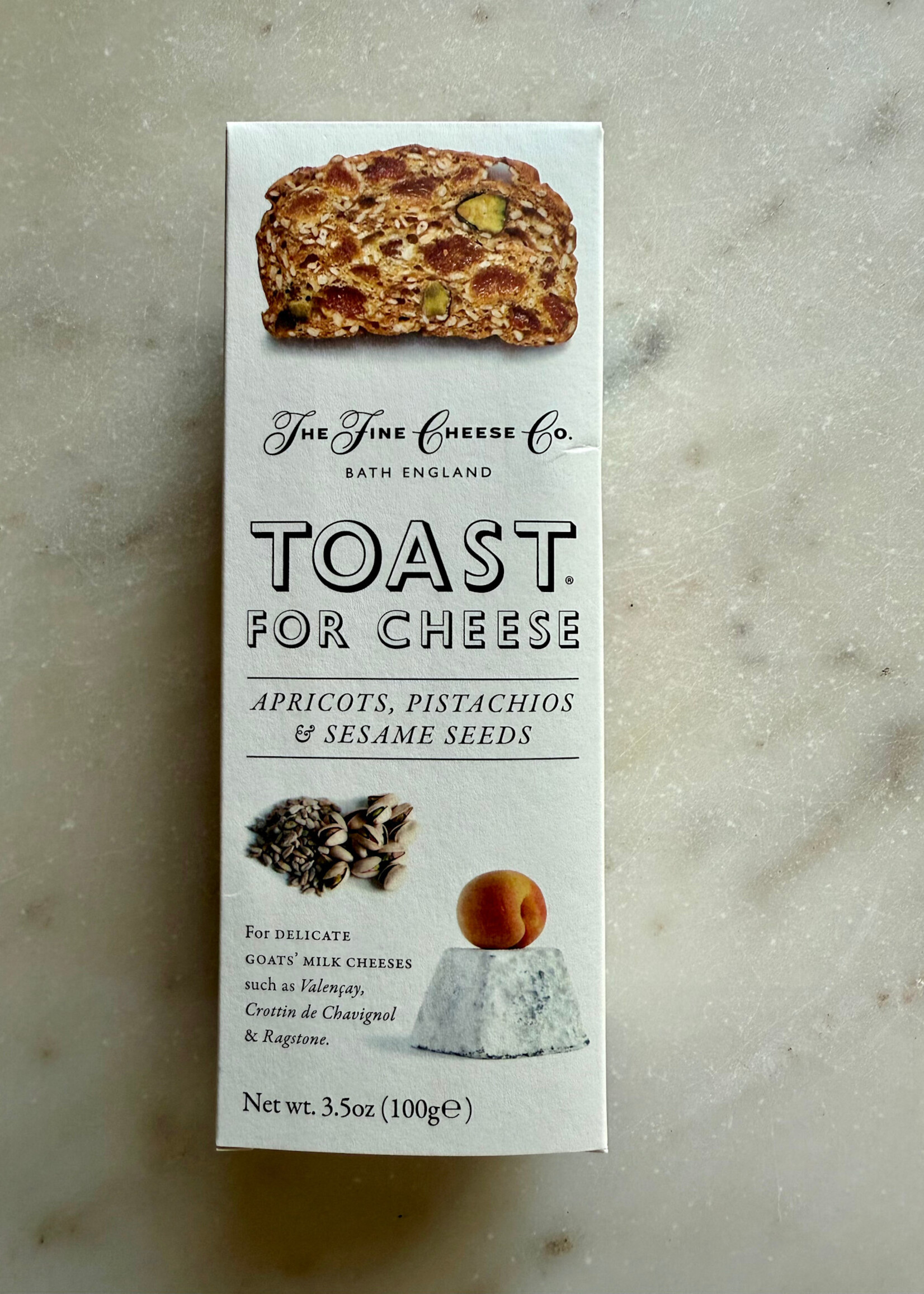 The Fine Cheese Co., Toast For Cheese Apricots, Pistachios & Sesame Seeds 3.5oz (100g)