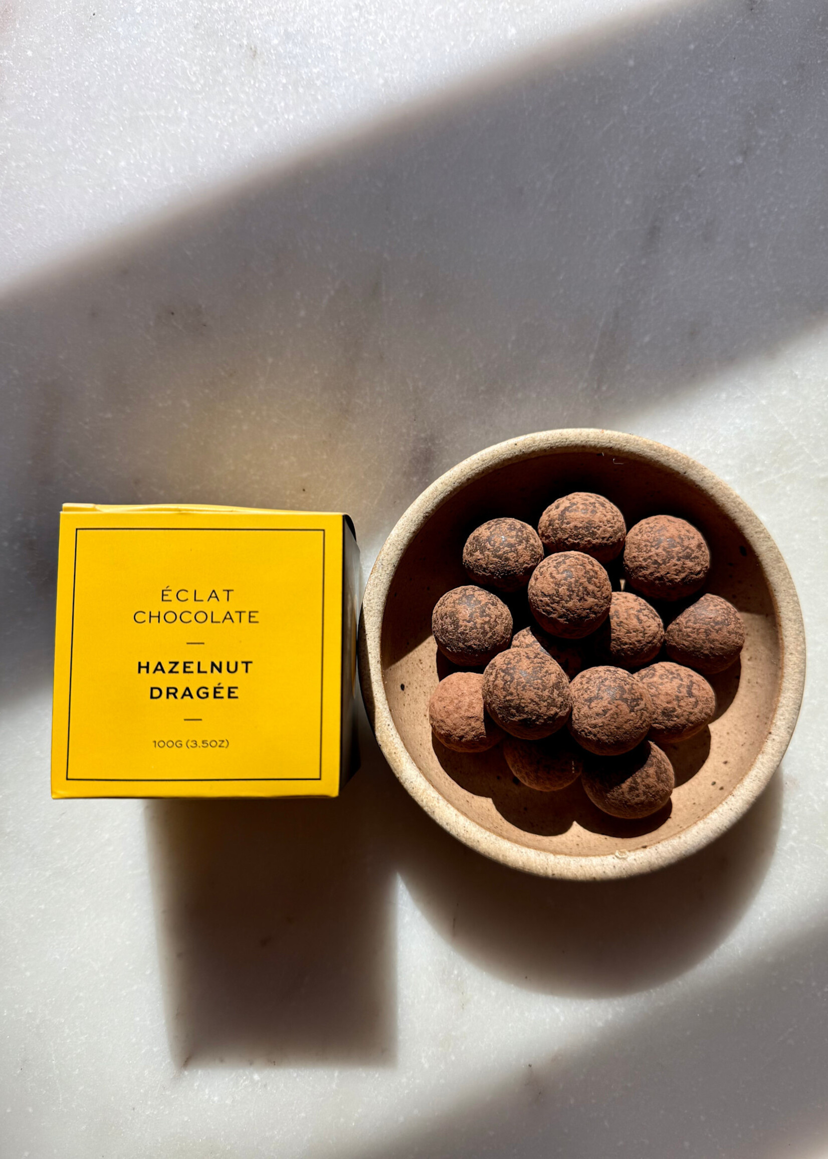 Éclat Chocolate's Dragée Collection: Hazelnut Dragée, Westchester, Pennsylvania 100g (3.5oz)
