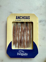 Delgado Conserva Anchoas Del Cantábrico con Mantequilla, Cantabrian Anchovies in Butter 2.8oz (80g)