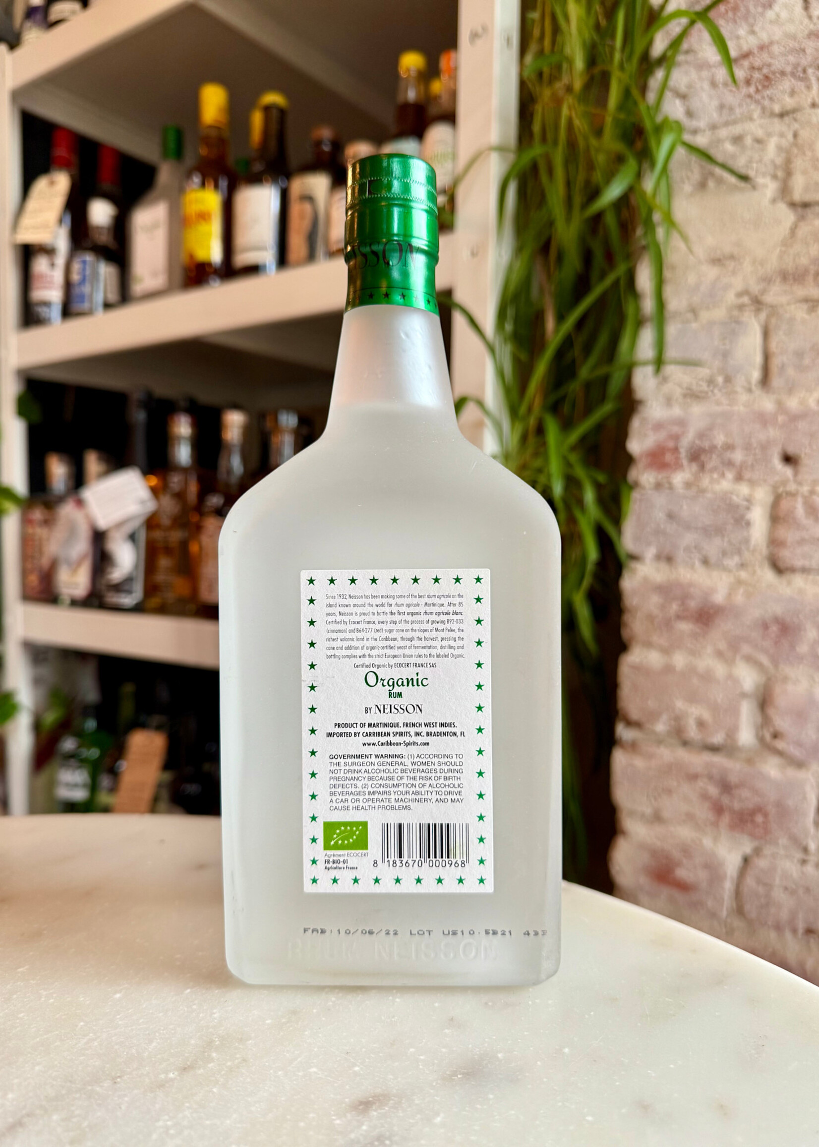 Rhum Neisson, Rhum Agricole Blanc Organic, Martinique, French West Indies 105 proof 750ml