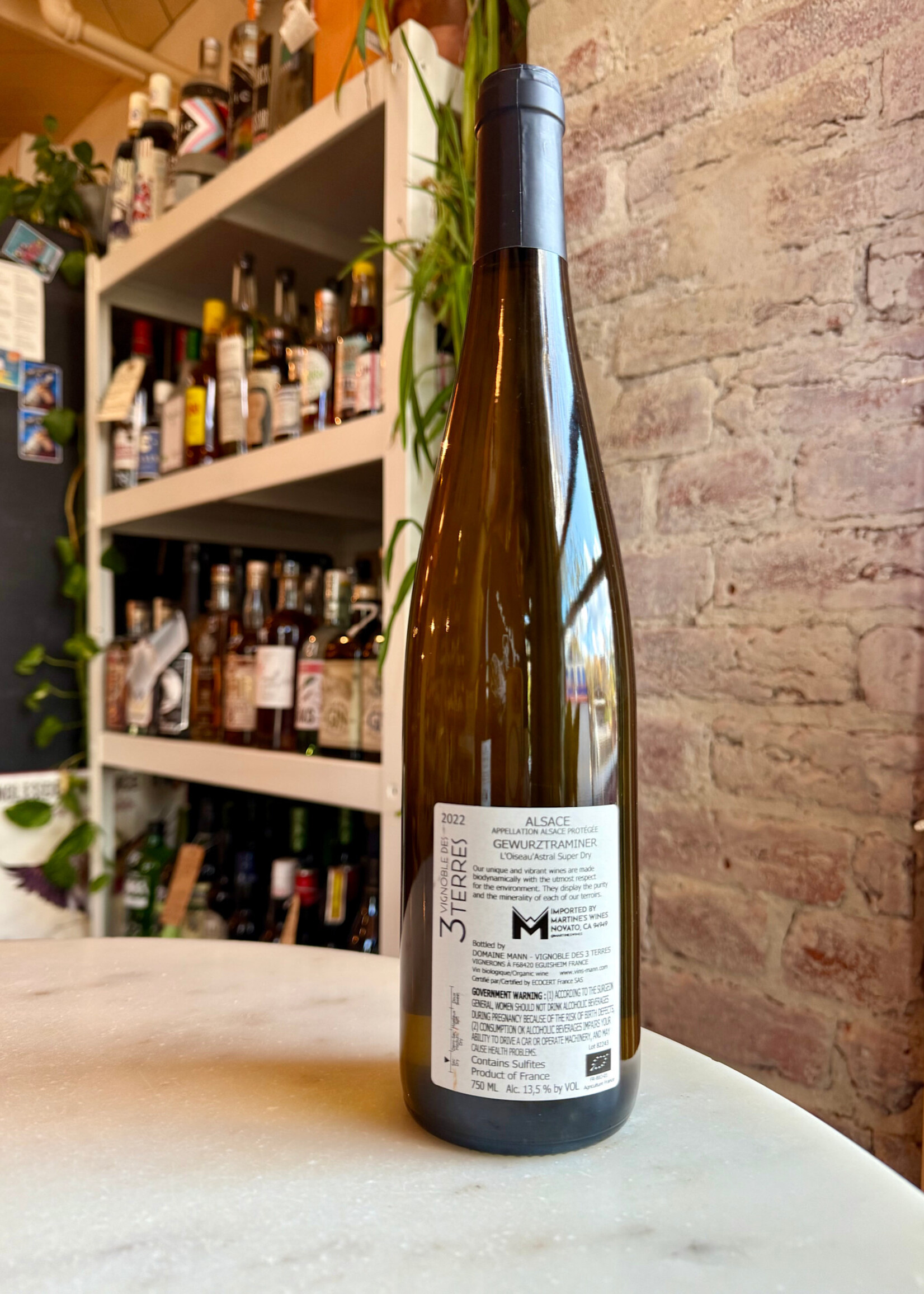 Domaine Mann, Vignoble Des 3 Terres, L’Oiseau Astral Super Dry, Gewurztraminer, Alsace, France 2023