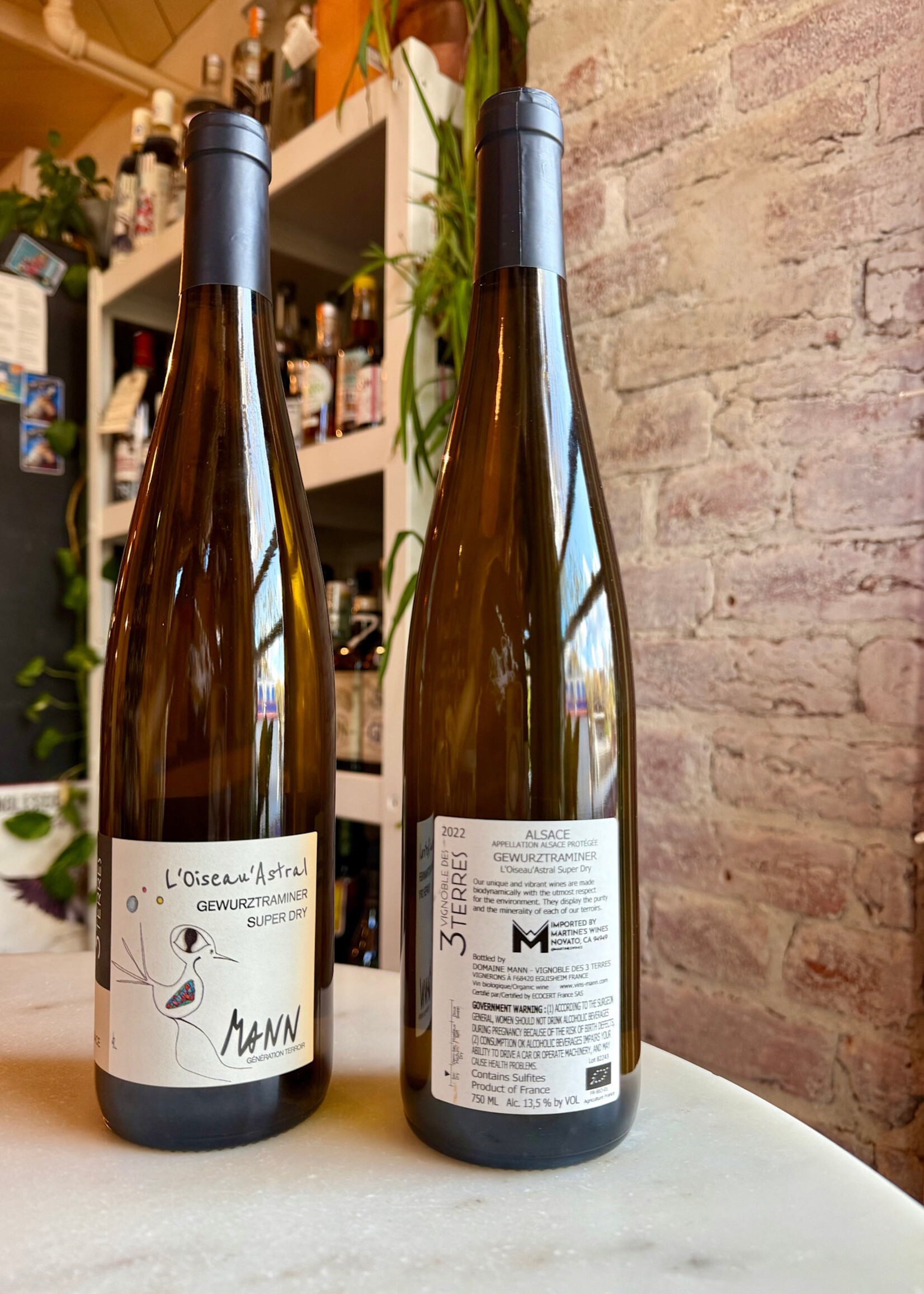 Domaine Mann, Vignoble Des 3 Terres, L’Oiseau Astral Super Dry, Gewurztraminer, Alsace, France 2023