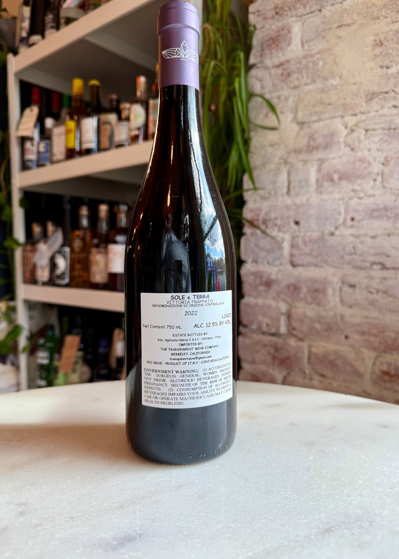 Cantina Horus, Sole e Terra, DOC Vittoria, Frappato Italy 2022