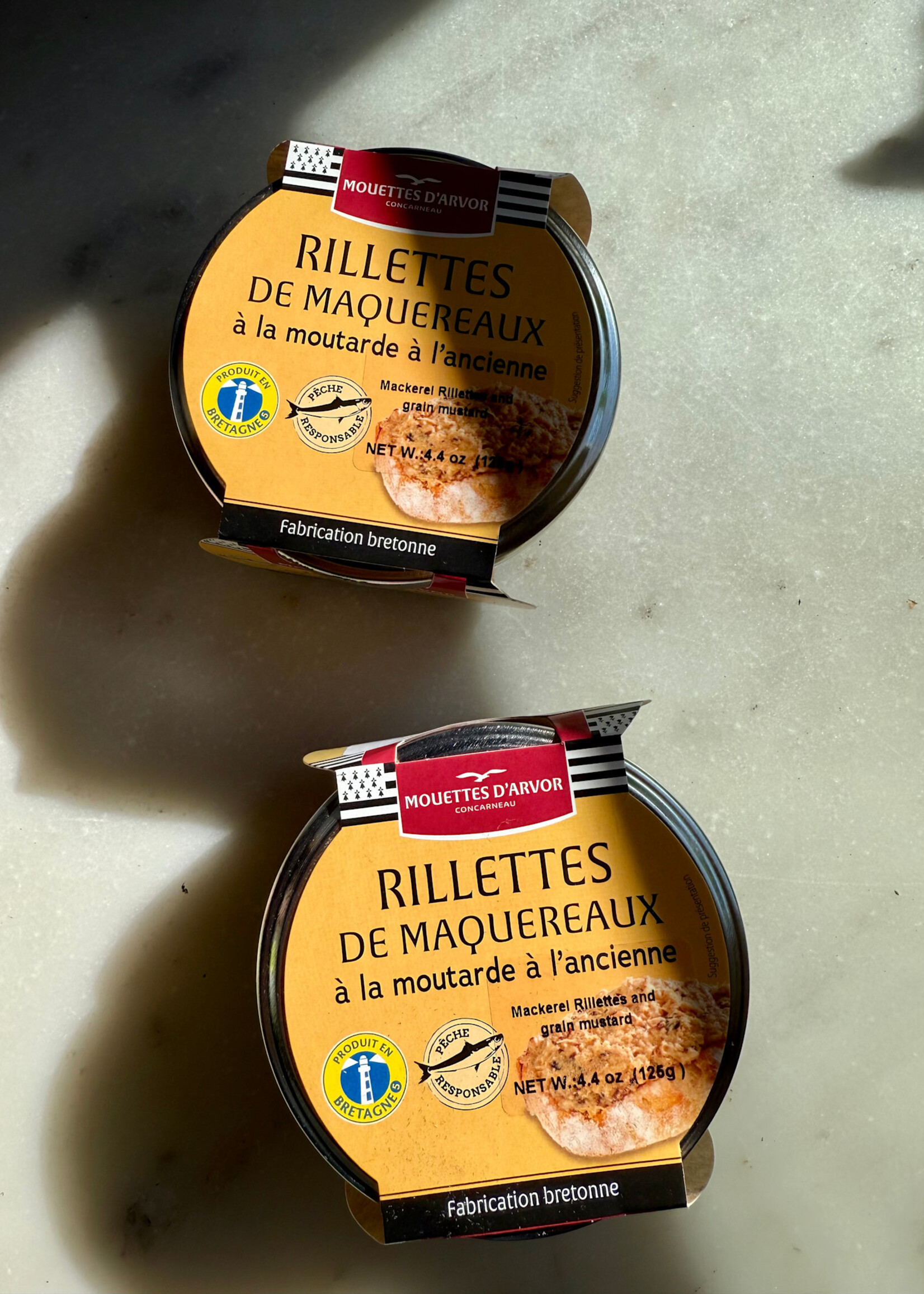 Mouettes D’Arvor Rillettes of Mackerel + Grain Mustard (125g)