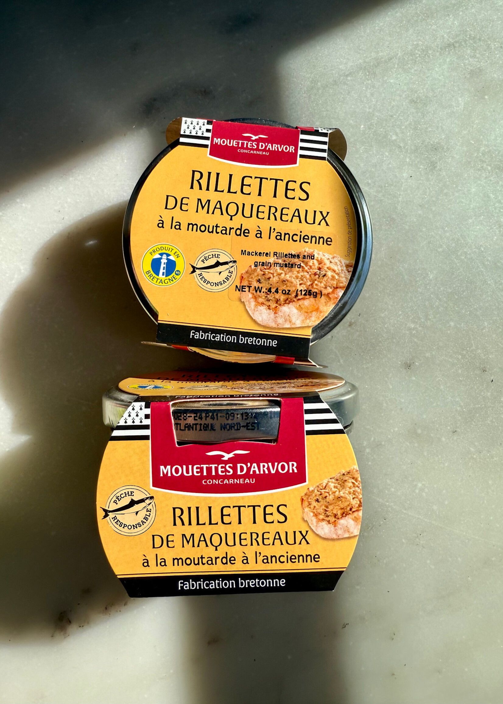 Mouettes D’Arvor Rillettes of Mackerel + Grain Mustard (125g)