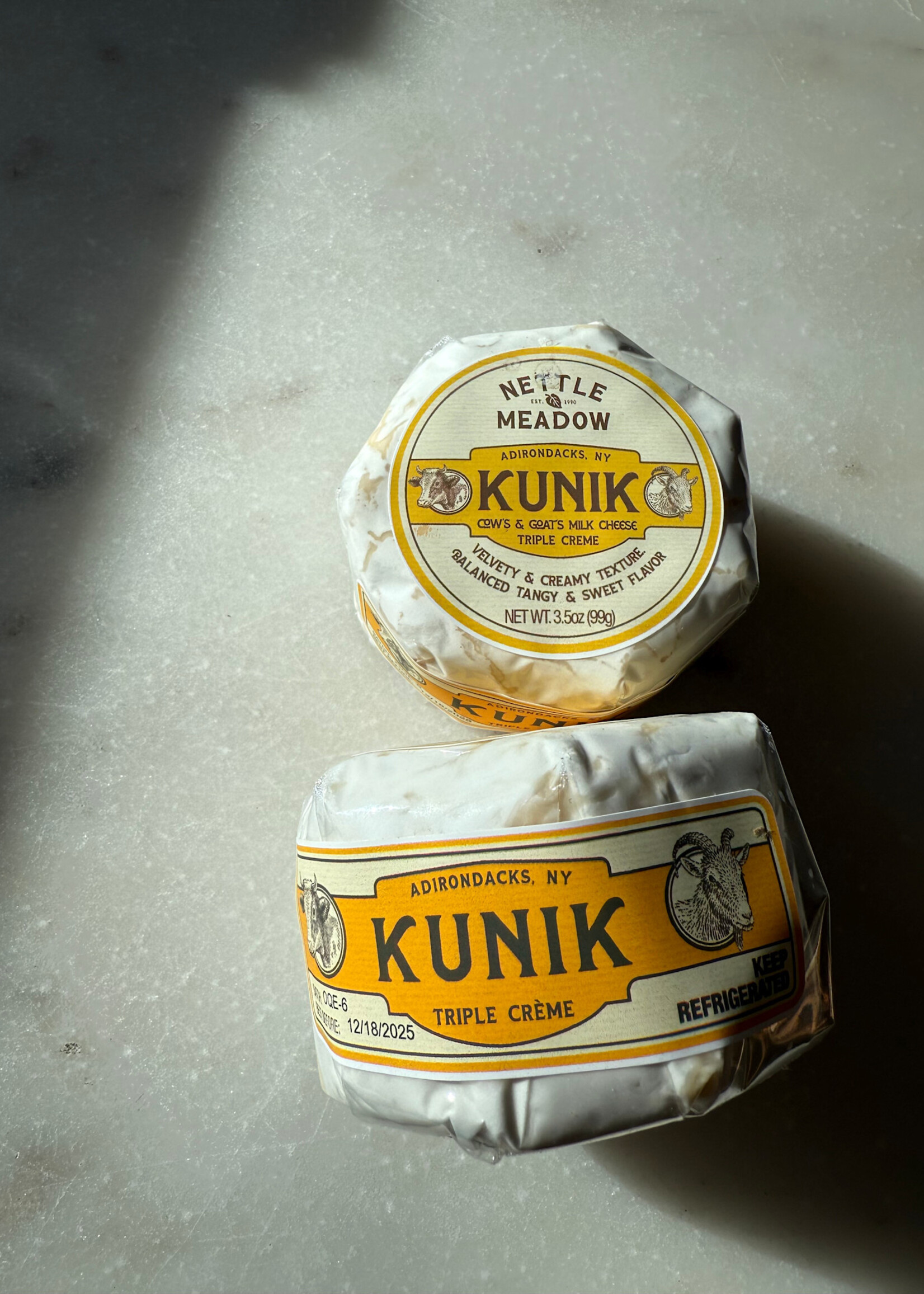 Nettle Meadow, Kunik Mini Goat/Cow Triple Cream, Adirondacks, New York 3.5oz