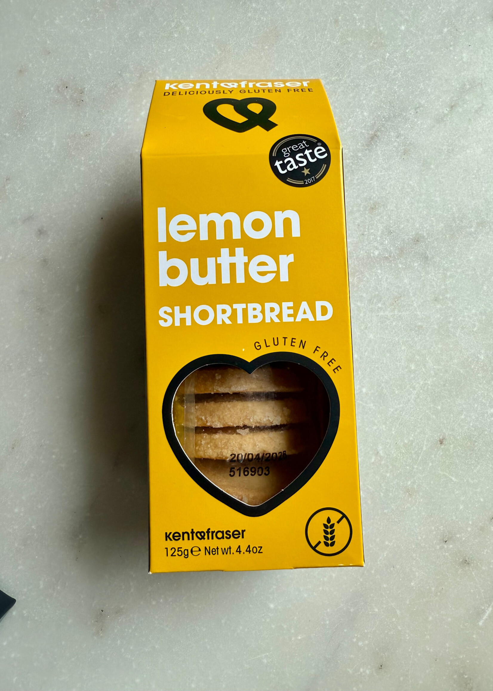 Kent and Fraser Gluten Free Lemon Butter Shortbread Cookies