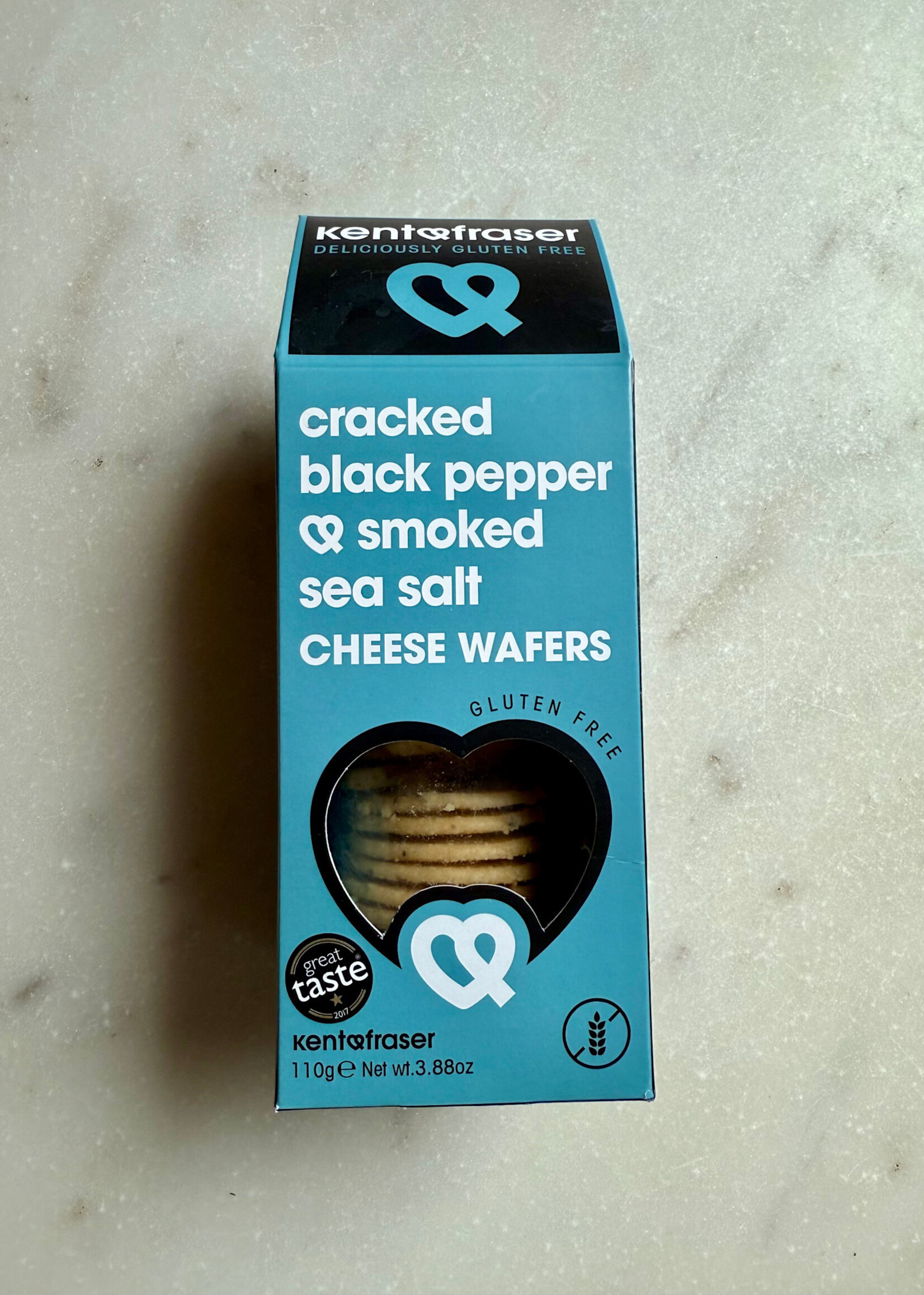 Kent and Fraser Gluten Free Black Pepper and Sea Salt Cheese Crackers