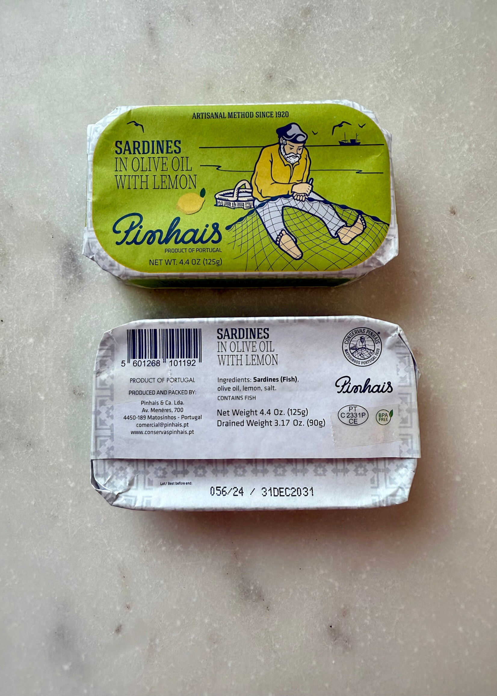 Pinhais Sardines in Olive Oil with Lemon 4.4oz (125g) Portugal
